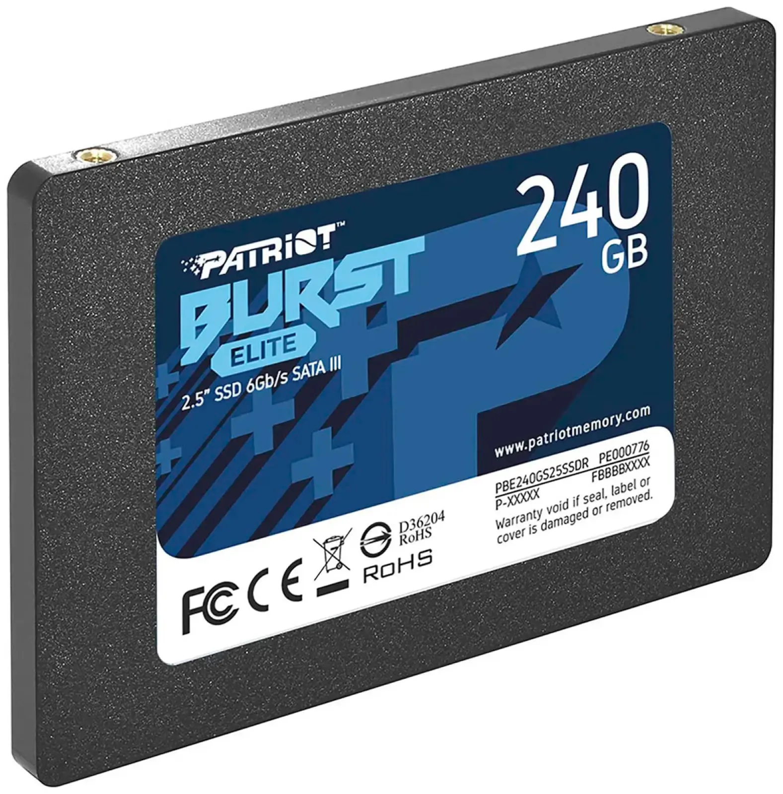Накопитель SSD Patriot Memory 2.5 Burst Elite 240 Гб SATA III (PBE240GS25SSDR)