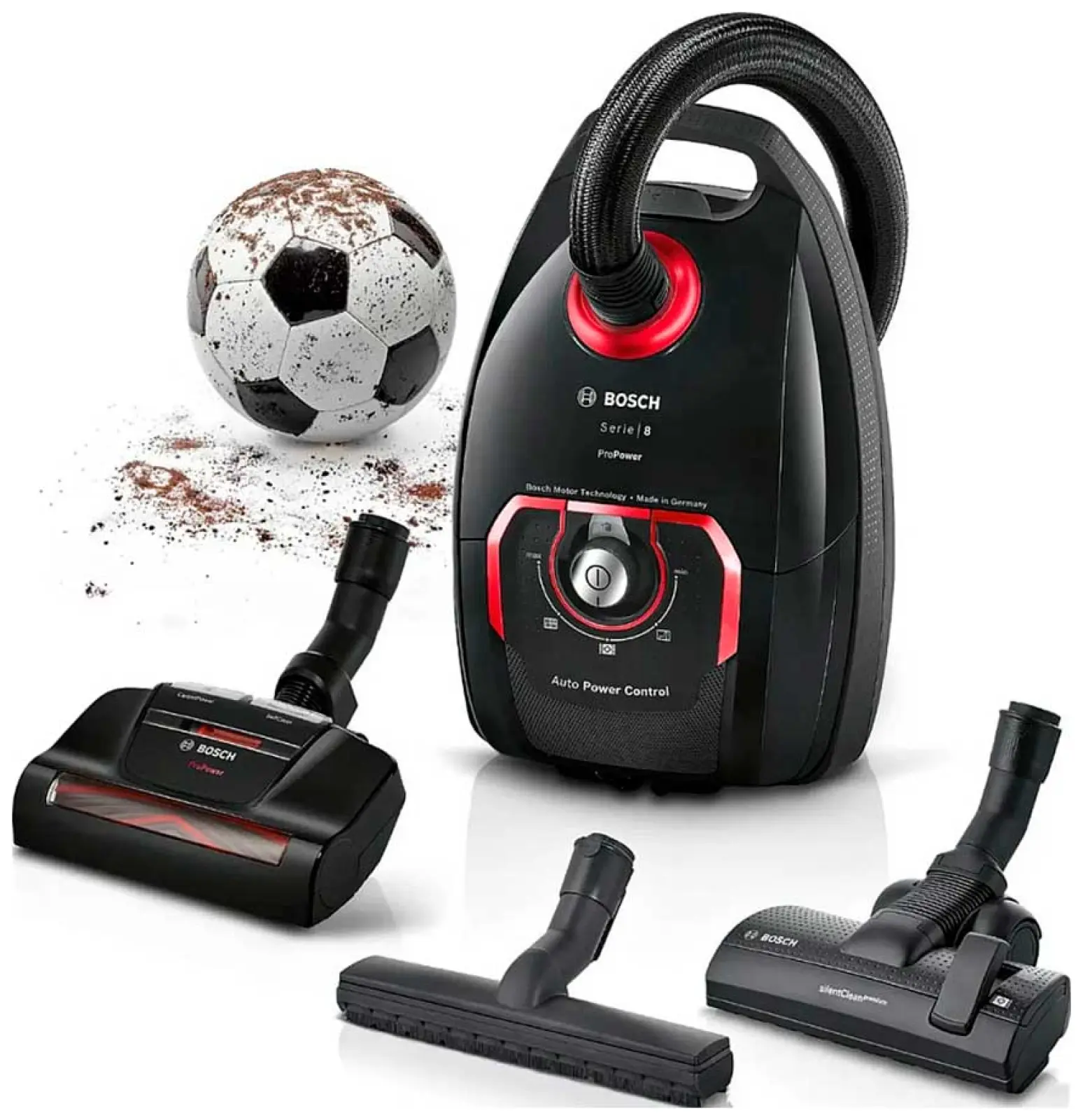 Пылесос напольный Bosch Serie 8 BGL8POW2, 650Вт, черный