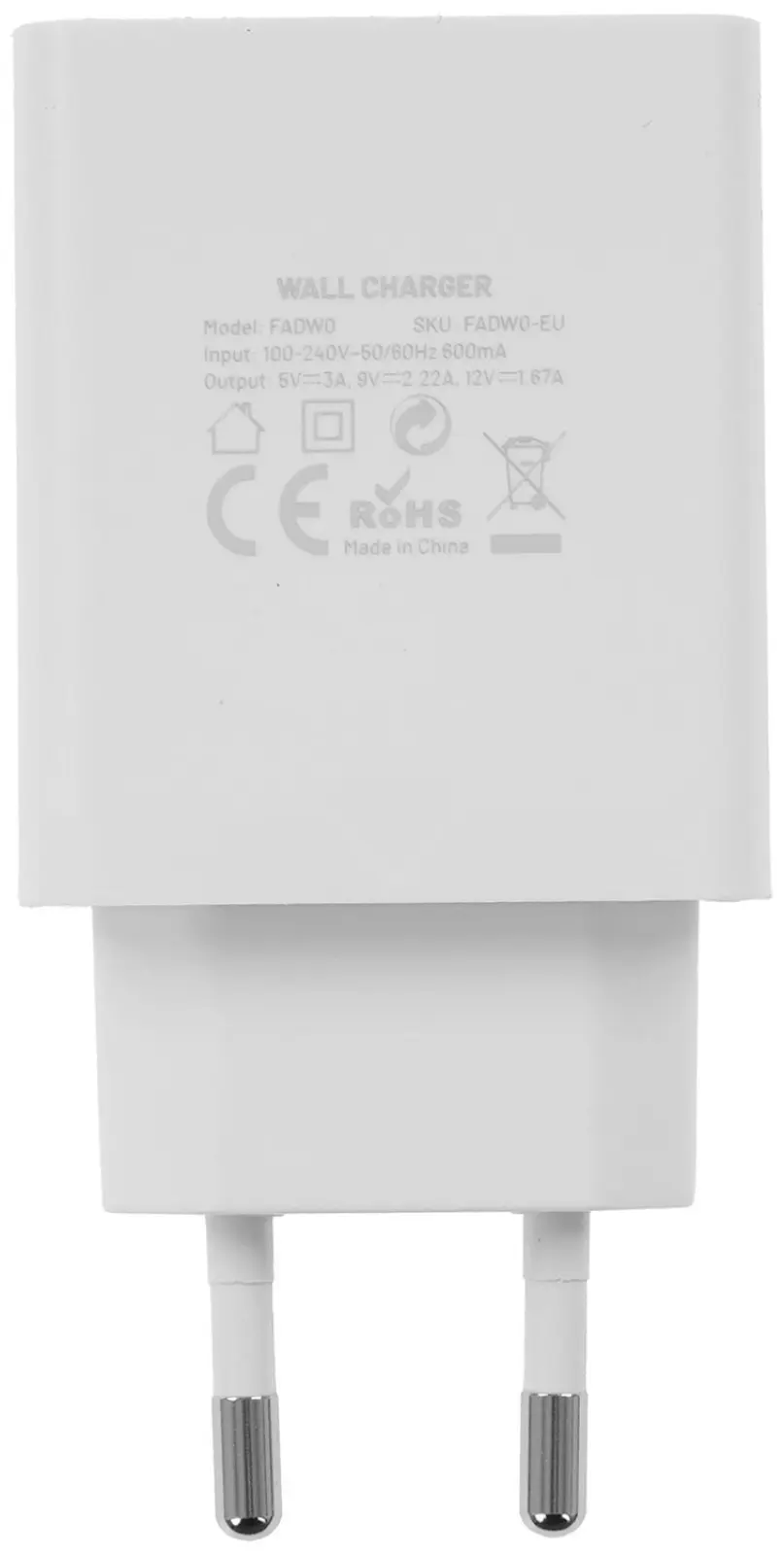 Сетевое зарядное устройство Vention на 1 порт USB C QC 4.0, белый (FADW0-EU)