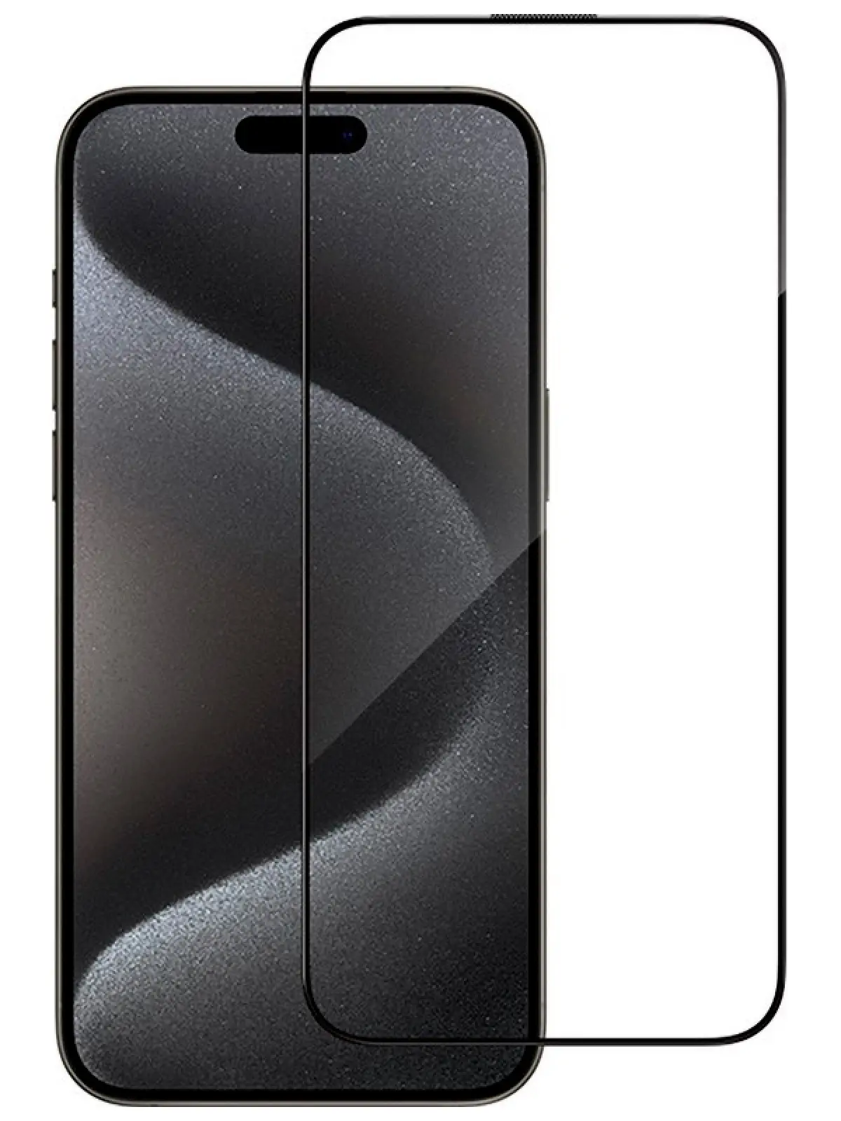 Защитное стекло Type Gorilla Full Cover HD Glass, Anti-Static, iPhone 15 Pro, 6.1, Black (PTJ1-15P-BK)