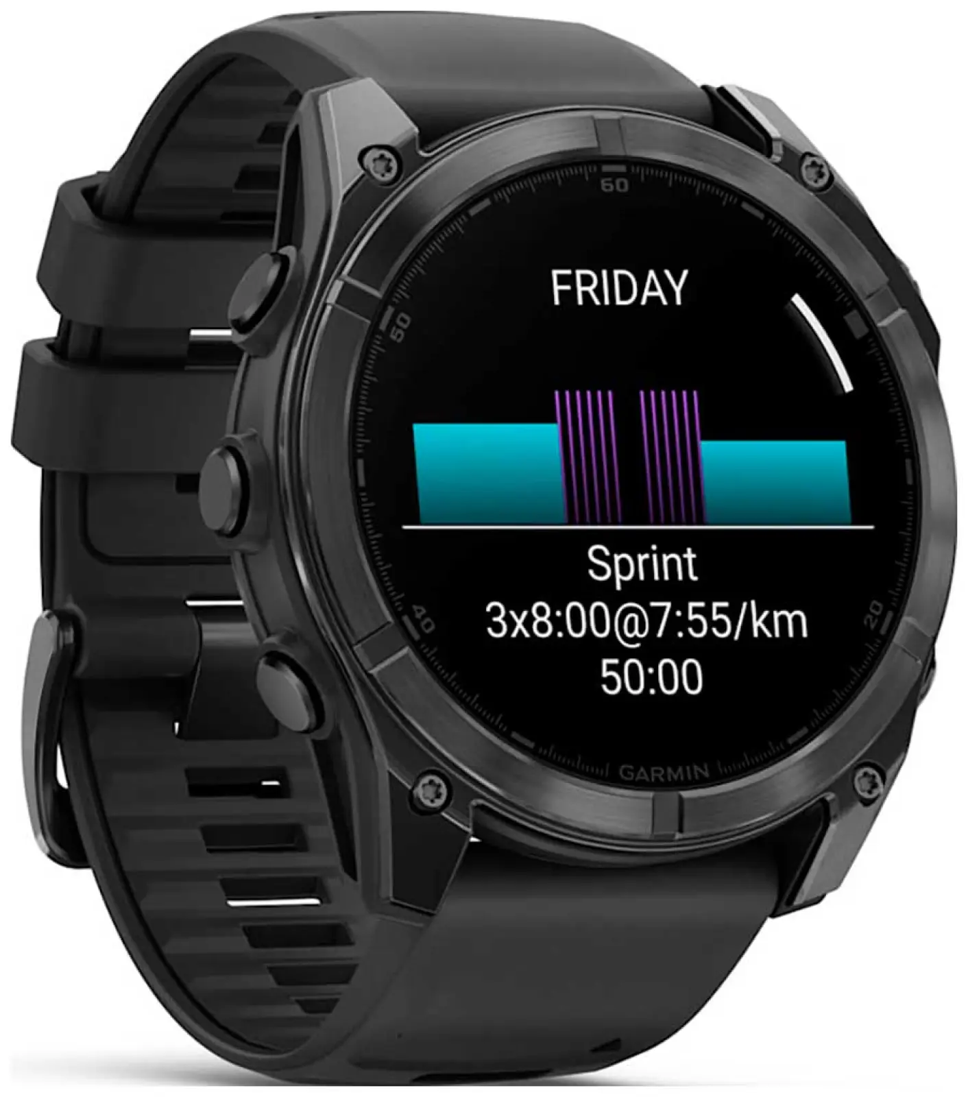 Смарт-часы Garmin Fenix 8 AMOLED, серый, черный, 51 мм