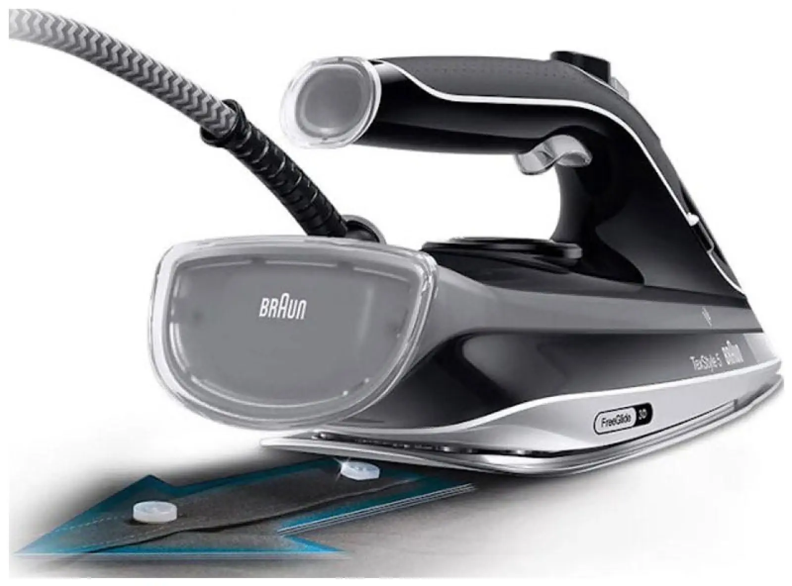 Утюг Braun SI5188BK, вертикальное отпаривание, мощность 2800 Вт, черный