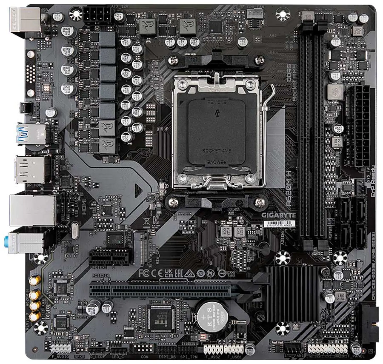 Материнская плата Gigabyte A620M H (AM5, mATX)
