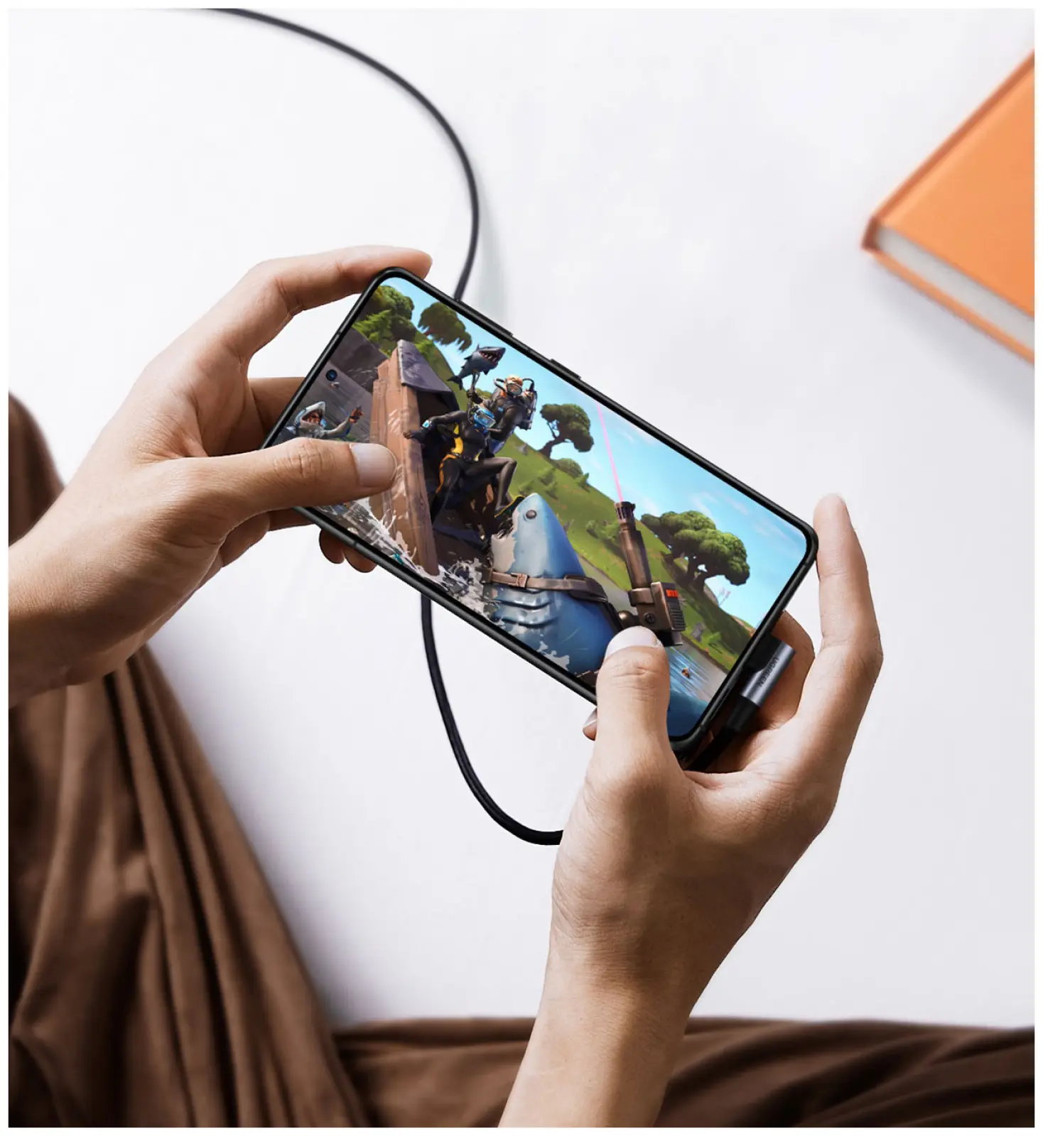 Кабель для зарядки и передачи данных Ugreen 90° угловой, USB C 2.0 - USB C 2.0, 5A, 2 м (70645)