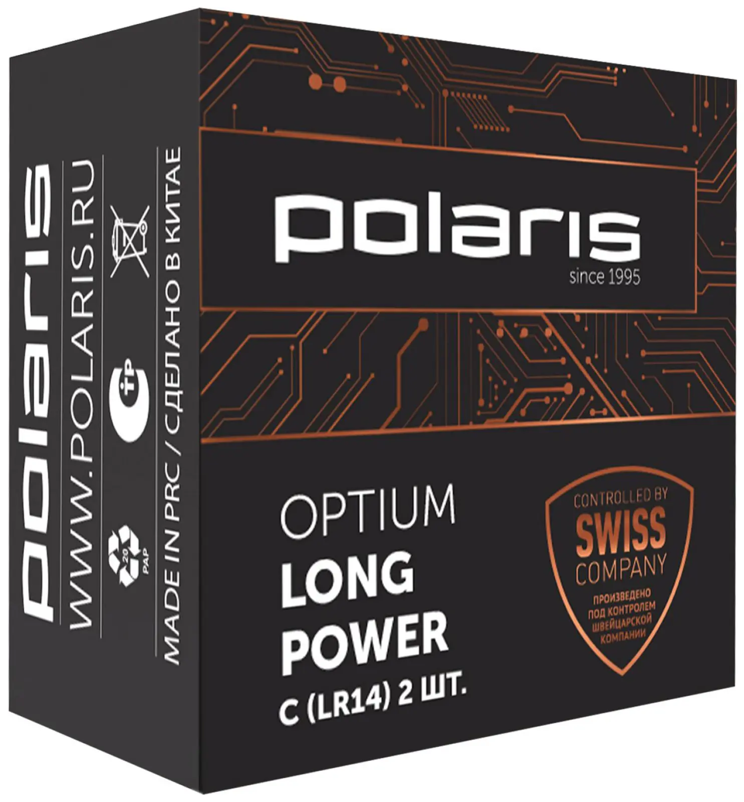 Батарейка Polaris PB LR14 (С) (2 шт.) OPTIUM