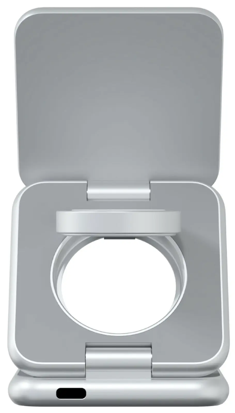 Складное беспроводное зарядное устройство Magssory Fold Pro, 3 в 1, с магнитами, совместимое с Qi2 (silver WCH063)