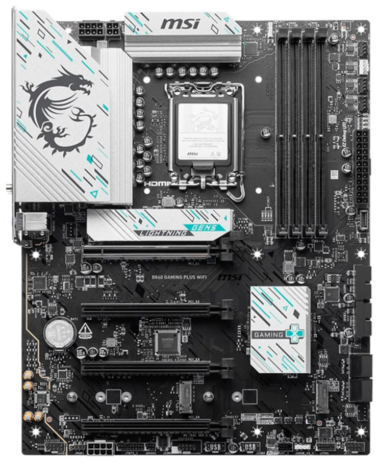 Материнская плата MSI B860 GAMING PLUS WIFI (B860, LGA1851, ATX)