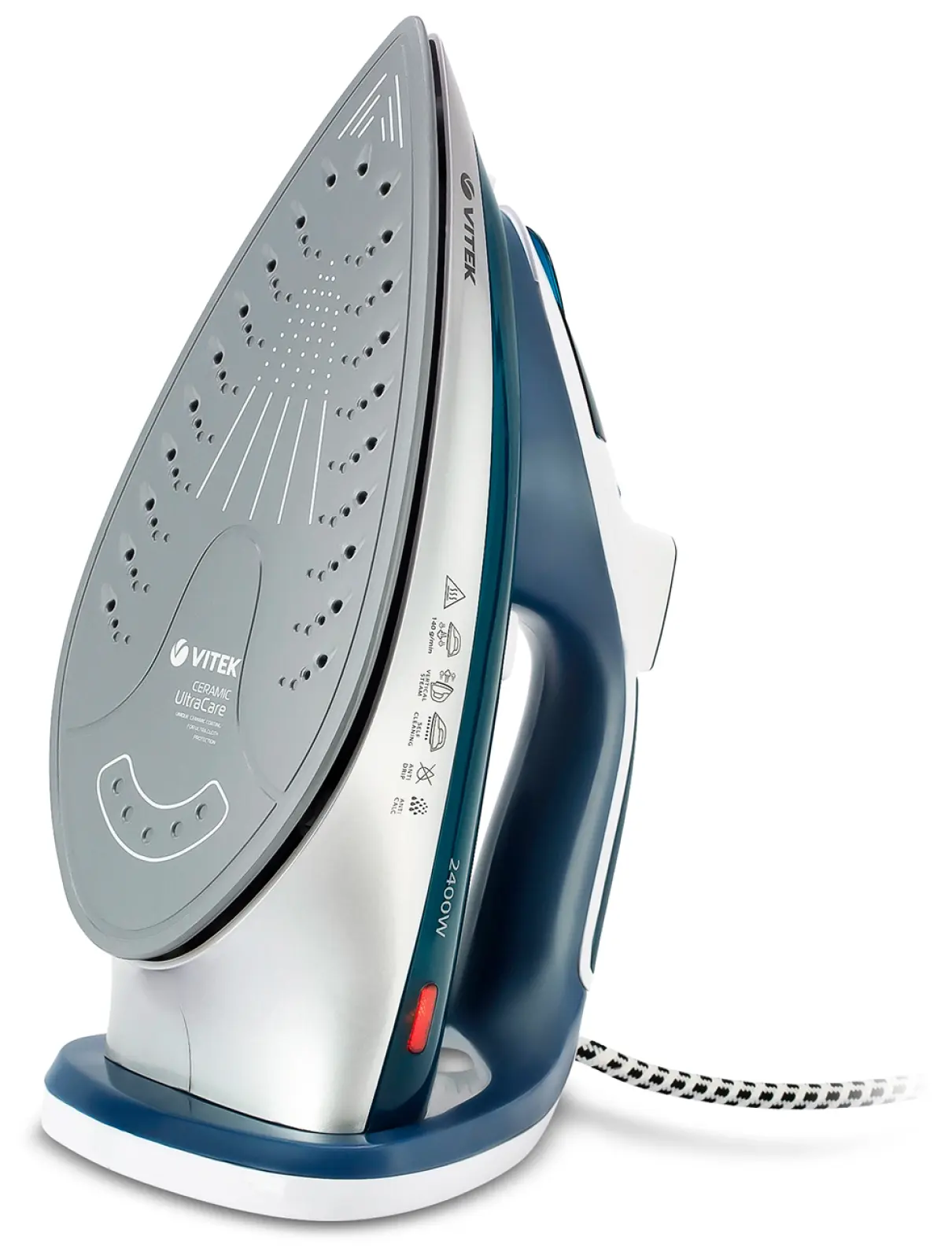 Утюг Vitek VT-8306, 2400 Вт, белый/зеленый