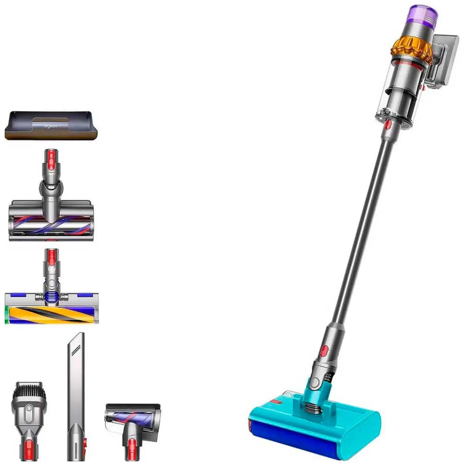 Пылесос вертикальный Dyson V15s Detect Submarine, серый (448798-01)