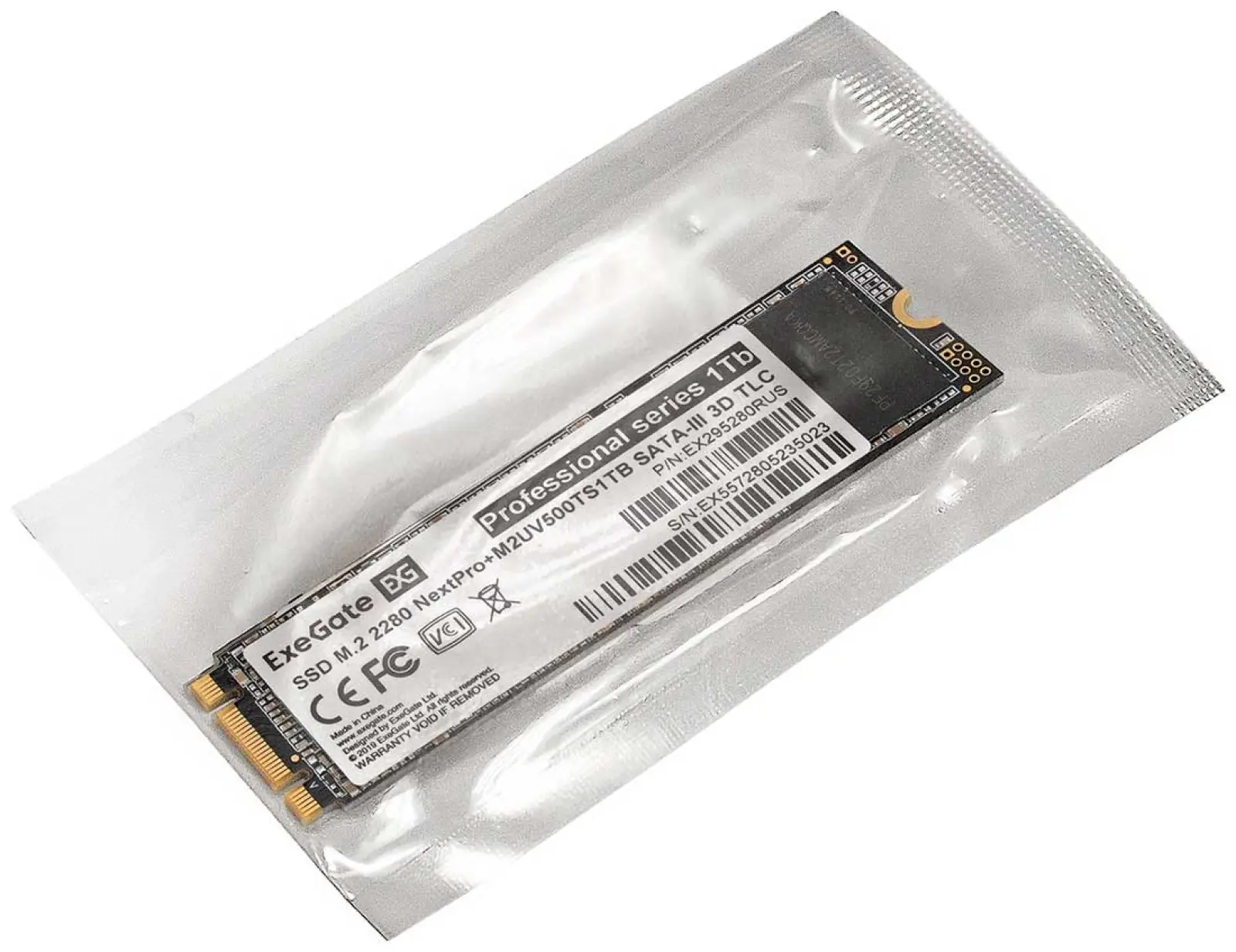 SSD накопитель ExeGate M.2 2280 1Tb NextPro+ M2UV500TS1TB SATA-III (EX295280RUS)