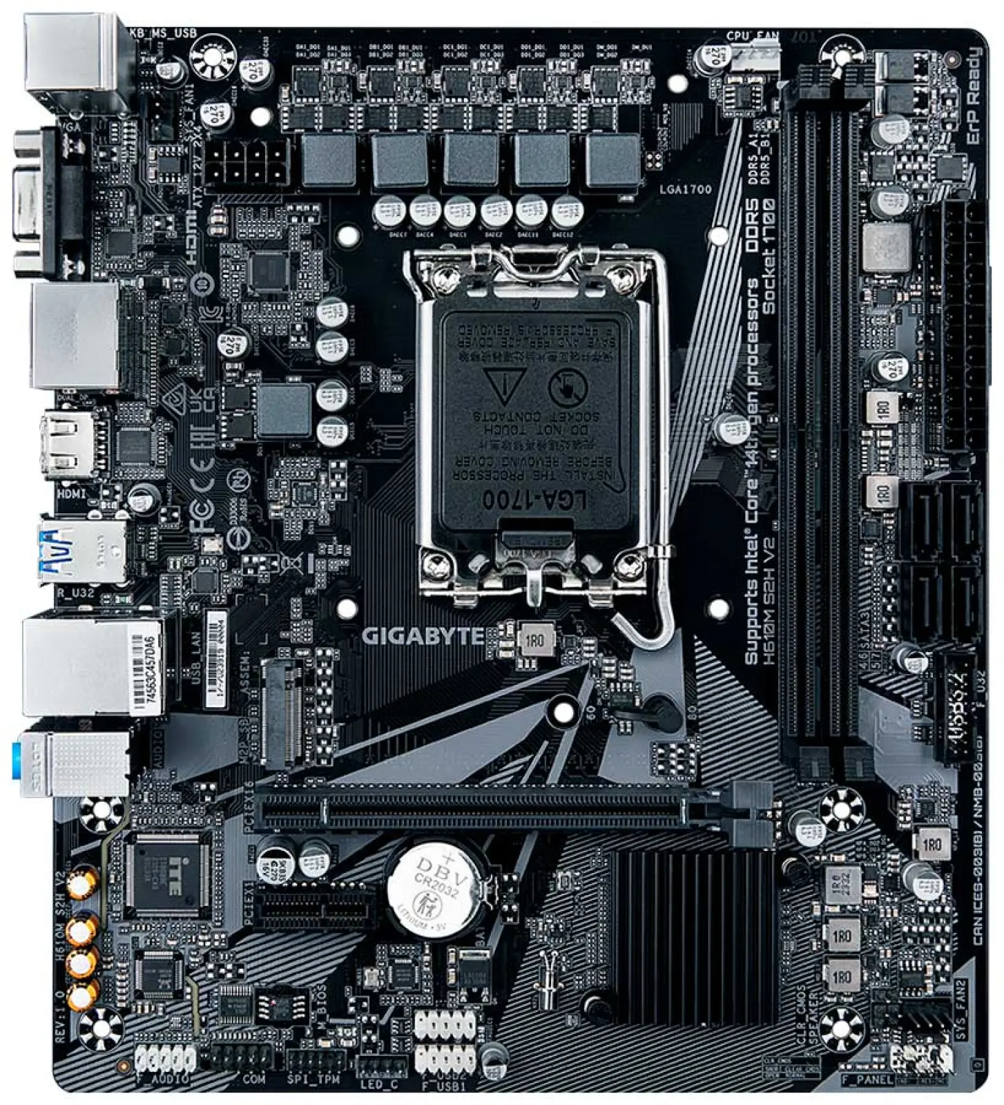 Материнская плата Gigabyte H610M S2H V2 (LGA1700 mATX)