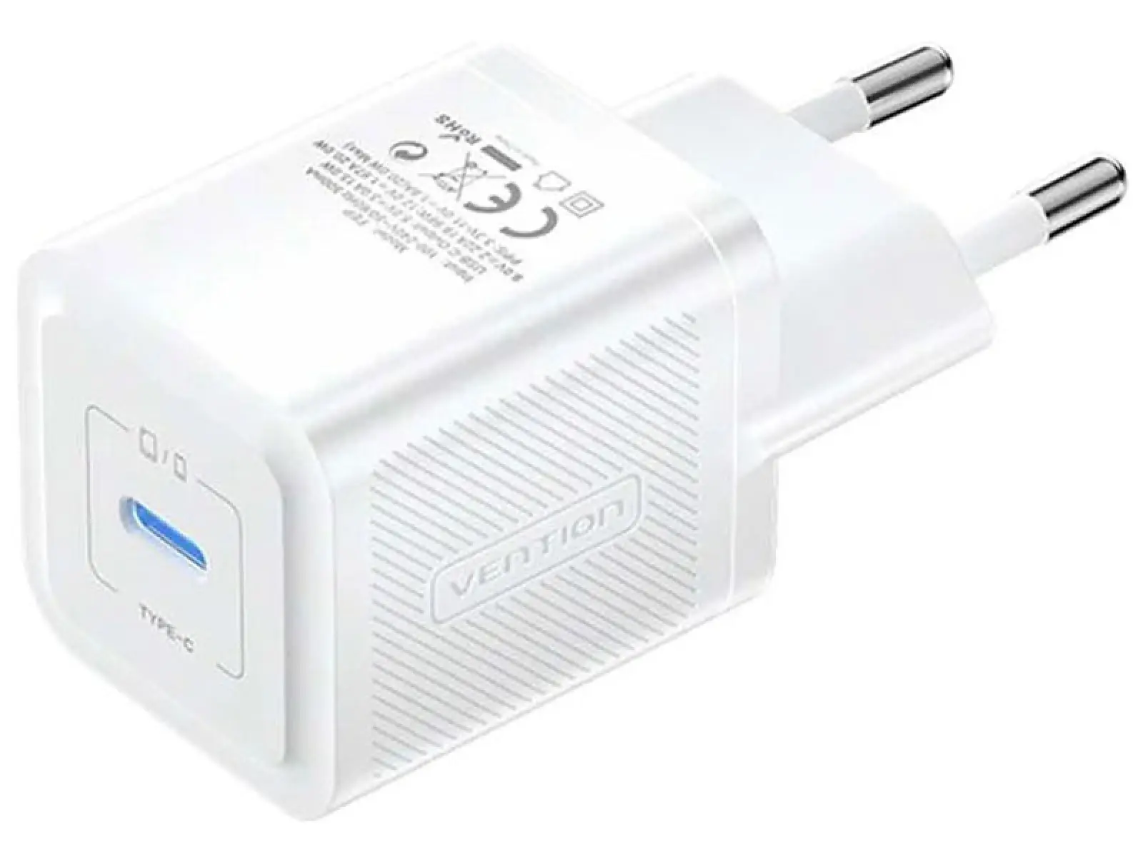 Сетевое зарядное устройство Vention на 1 порт USB С, GaN, 20W, белый (FEPW0-EU)