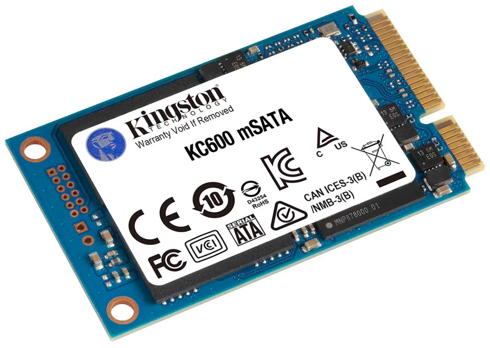 SSD накопитель Kingston MSATA KC600 1024 Гб SATA III 3D TLC (SKC600MS/1024G)