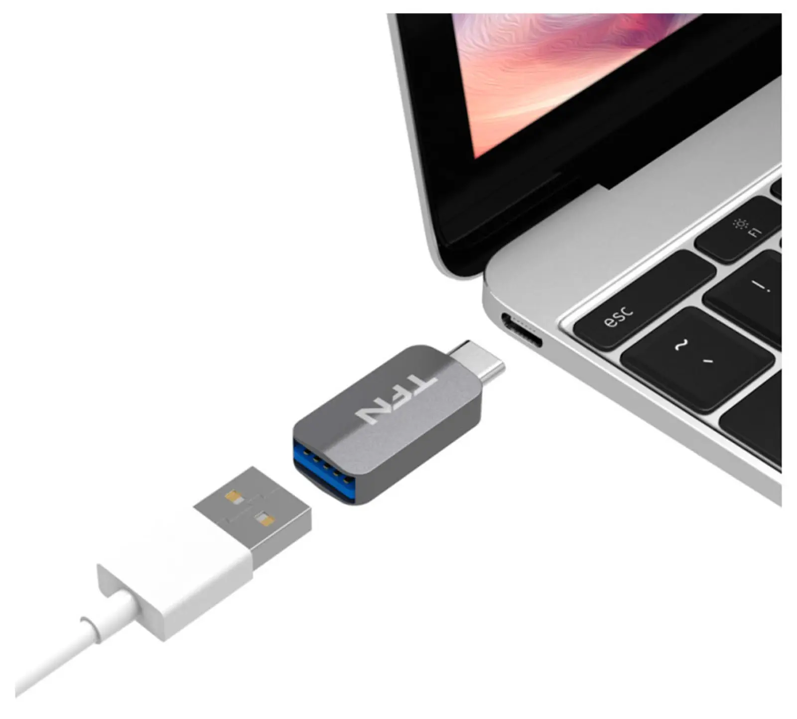 Адаптер TFN USB TYPE-C серый (TFN-AD-USB3USBCOTG)