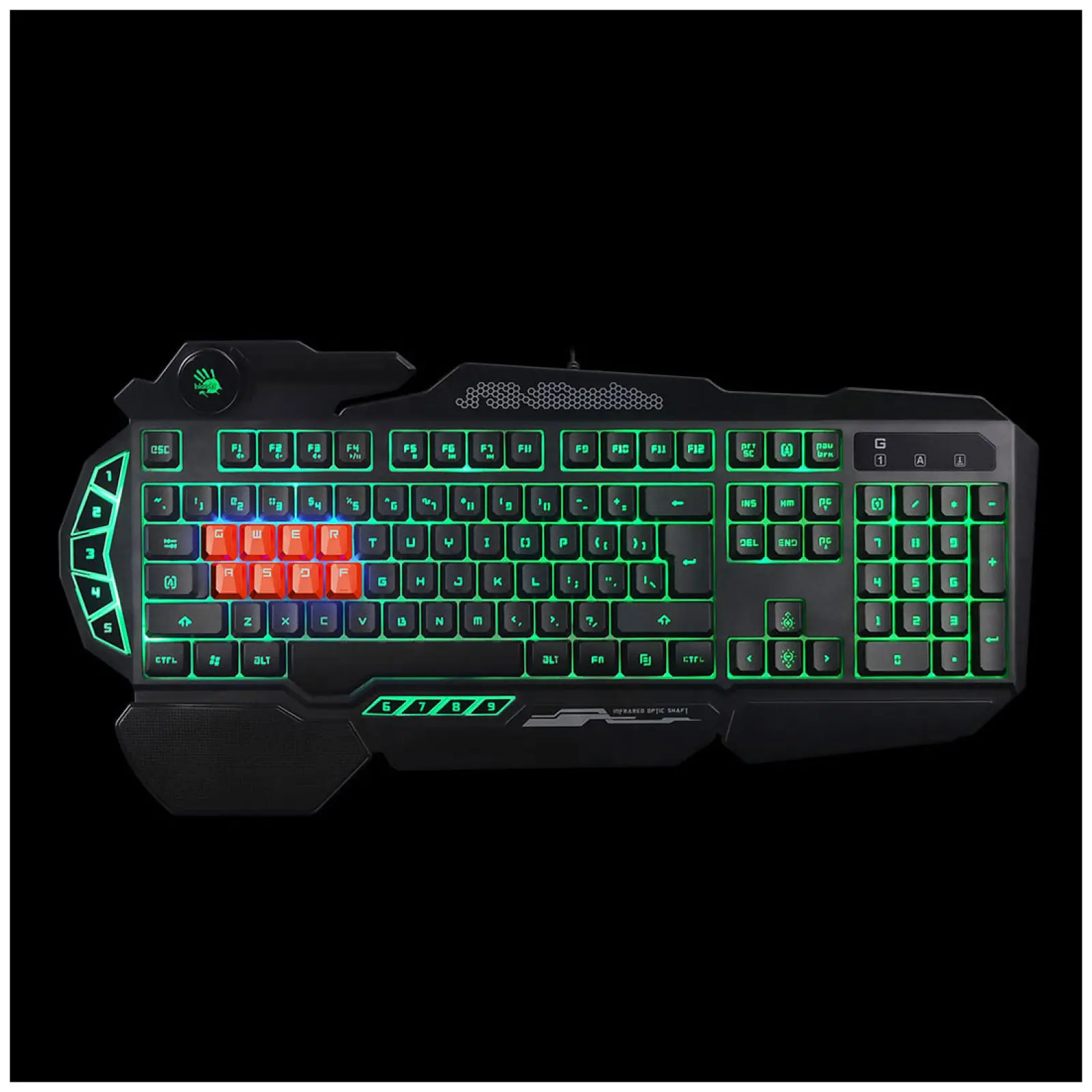 Клавиатура игровая проводная A4Tech Bloody B318 черный