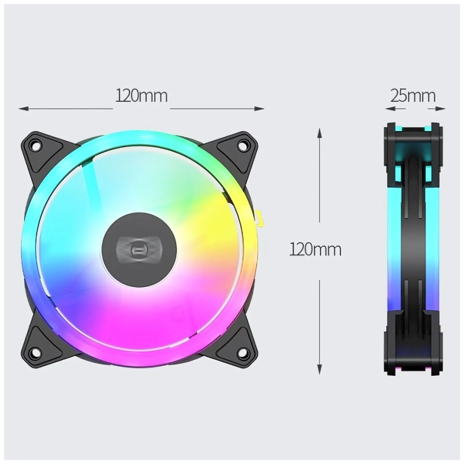 Вентилятор для корпуса PCCooler F3 T120 ARGB BK 120mm