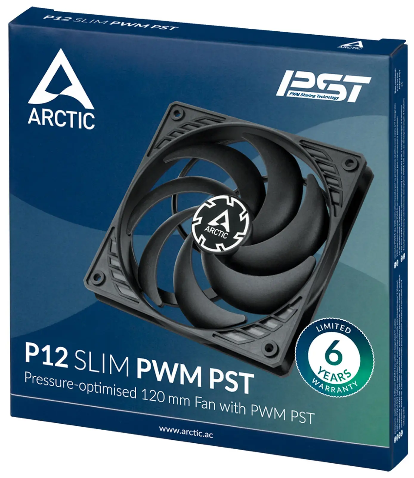 Вентилятор для корпуса Arctic P12 SLIM PWM PST (ACFAN00187A)