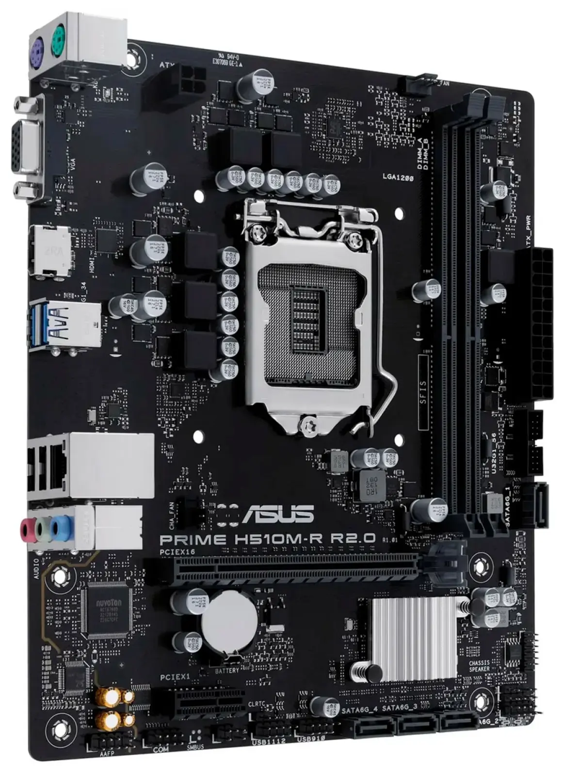 Материнская плата Asus PRIME H510M-R R2.0-SI (LGA1200, mATX)