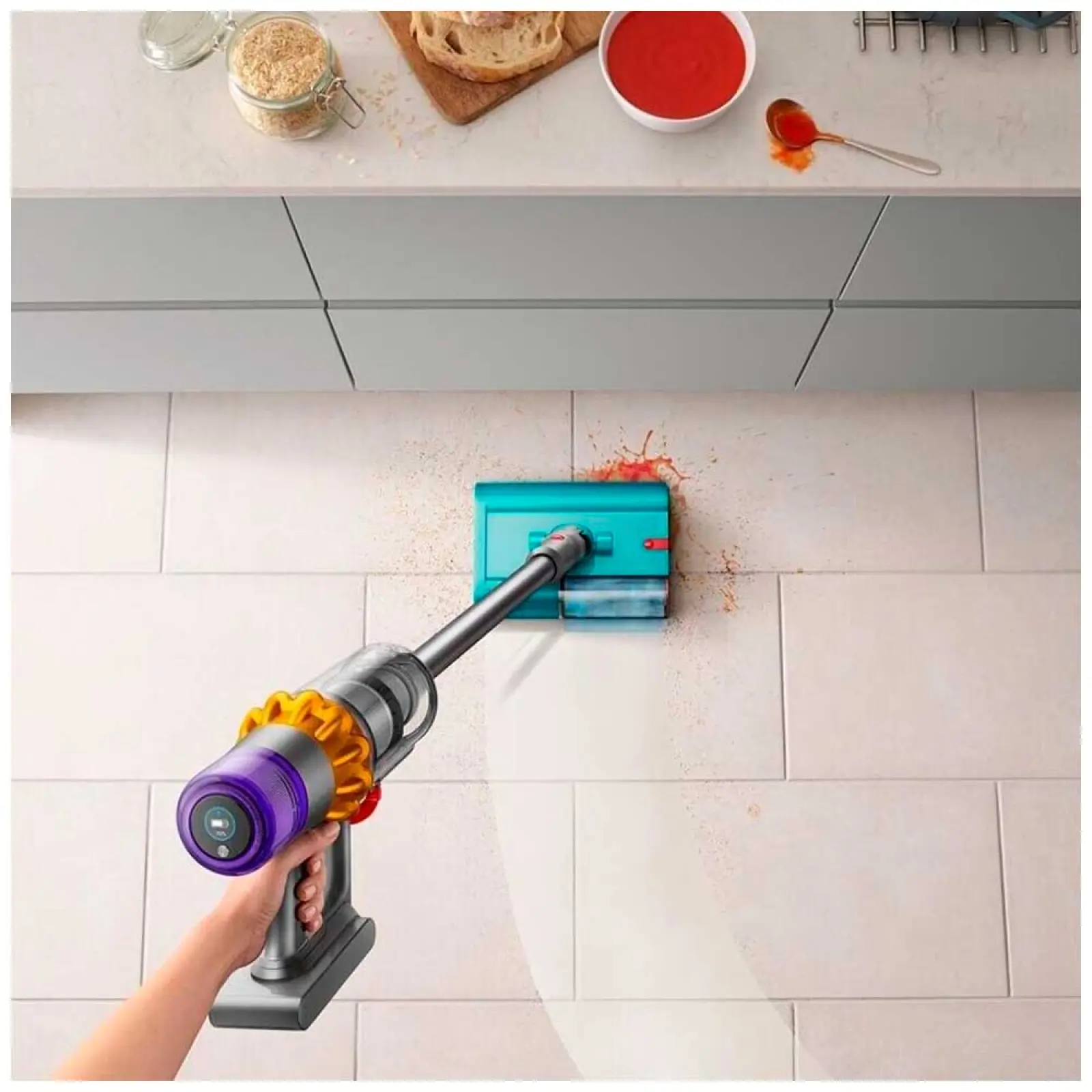 Пылесос вертикальный Dyson V15s Detect Submarine, серый (448798-01)