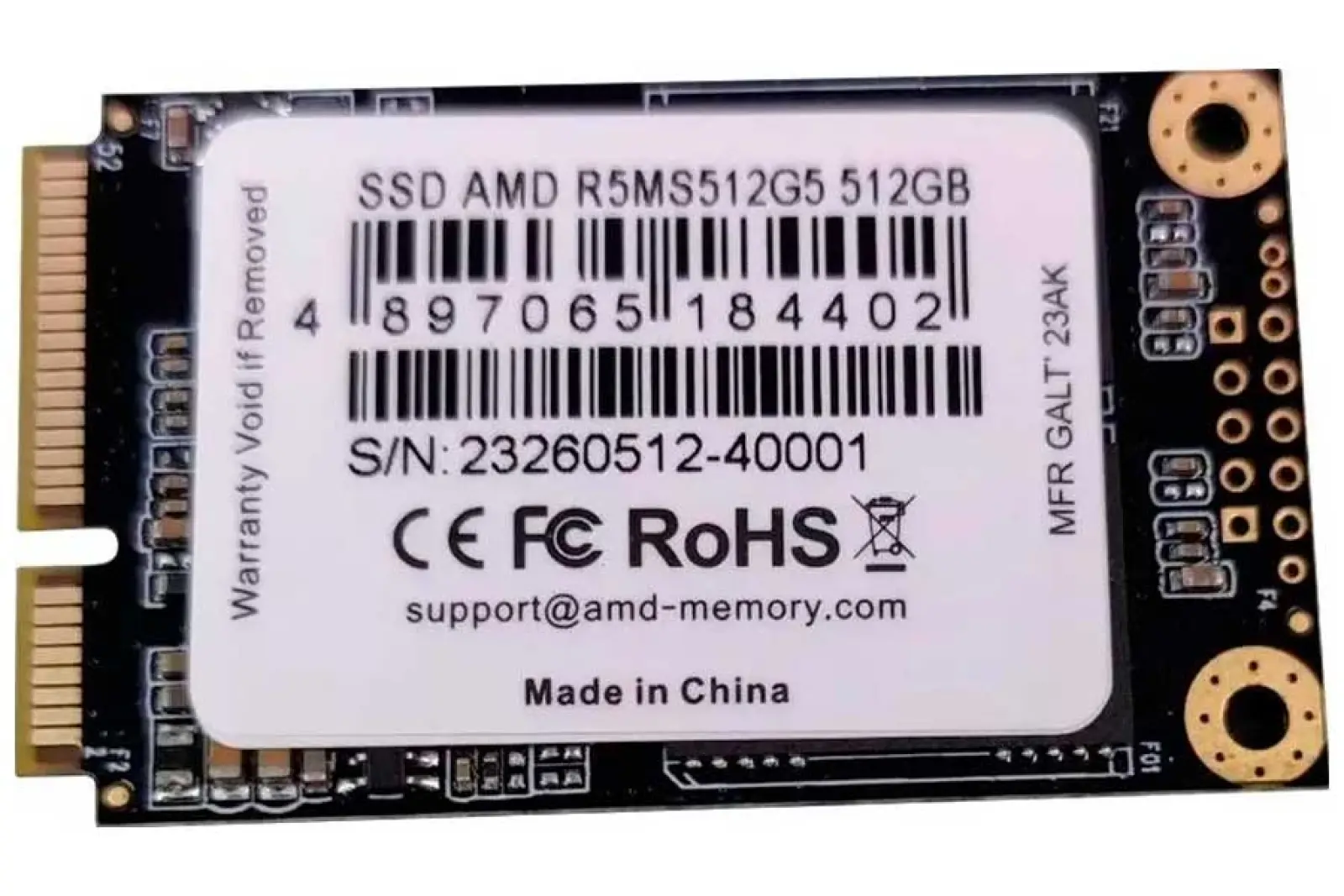 SSD накопитель AMD Radeon R5 512 Гб mSATA (R5MS512G5)