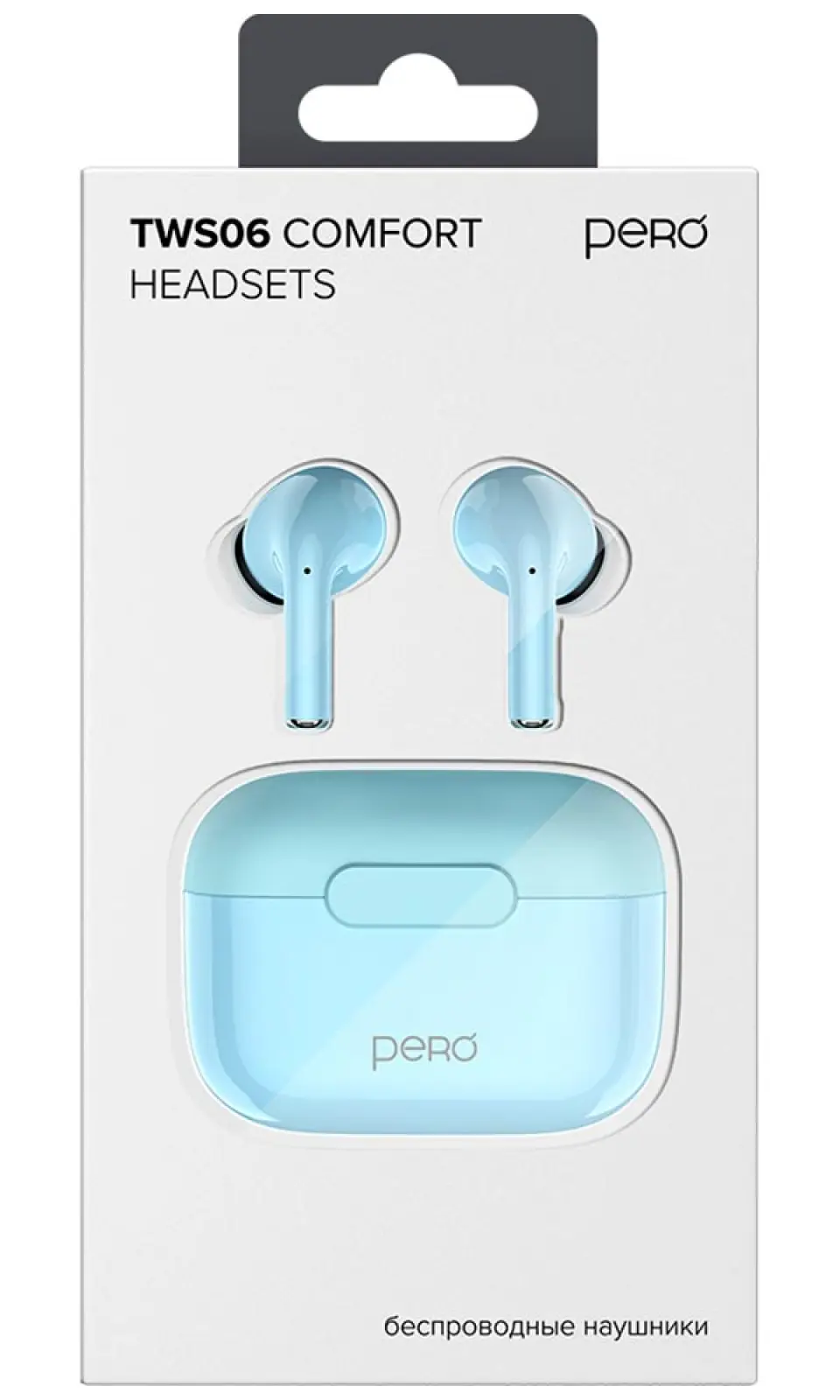 Беспроводные наушники Pero TWS06 COMFORT Light blue