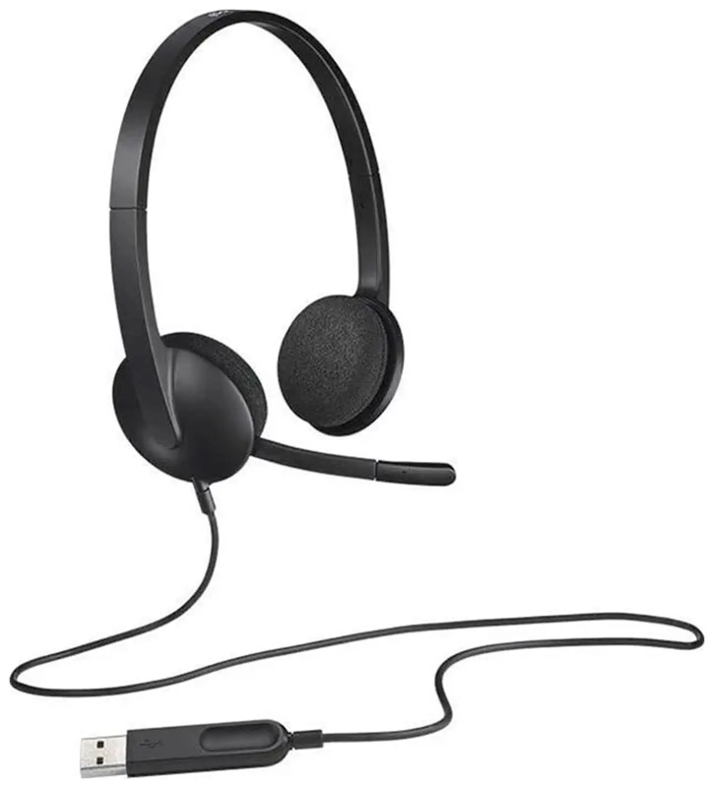 Гарнитура для ПК Logitech H340 черный 1.8м накладные оголовье (981-000475)