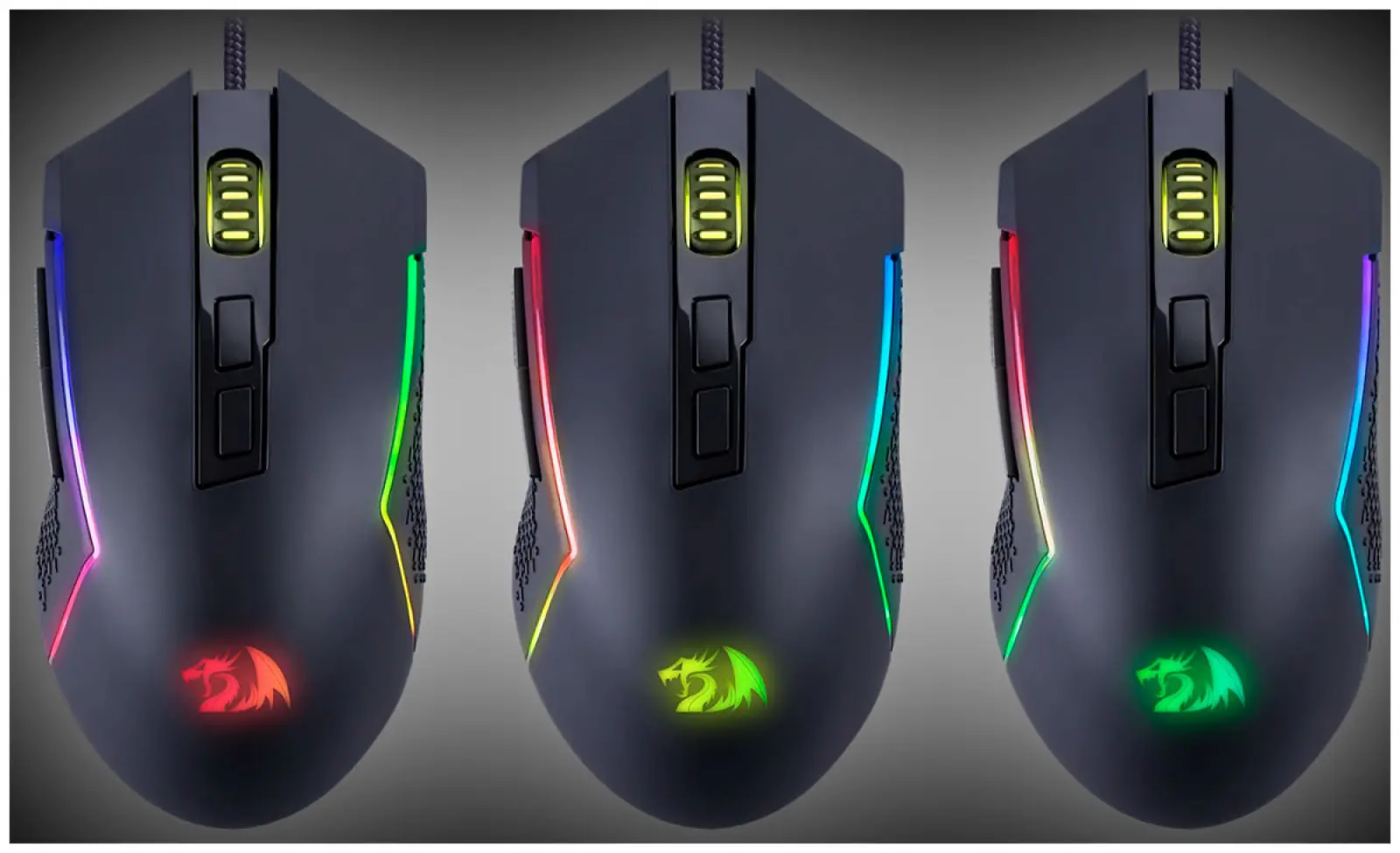 Проводная игровая мышь Redragon Trident Lite, черный, RGB7, кнопок, 8000dpi