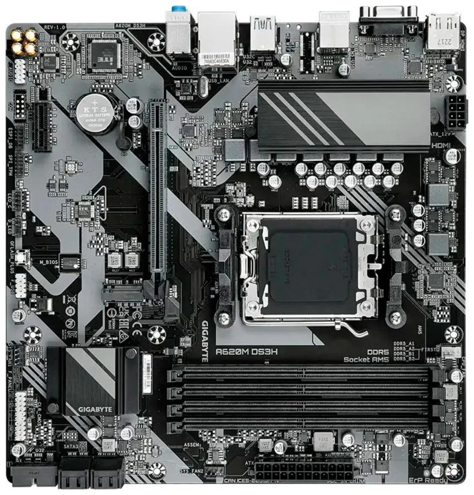 Материнская плата Gigabyte A620M DS3H (AM5, mATX)
