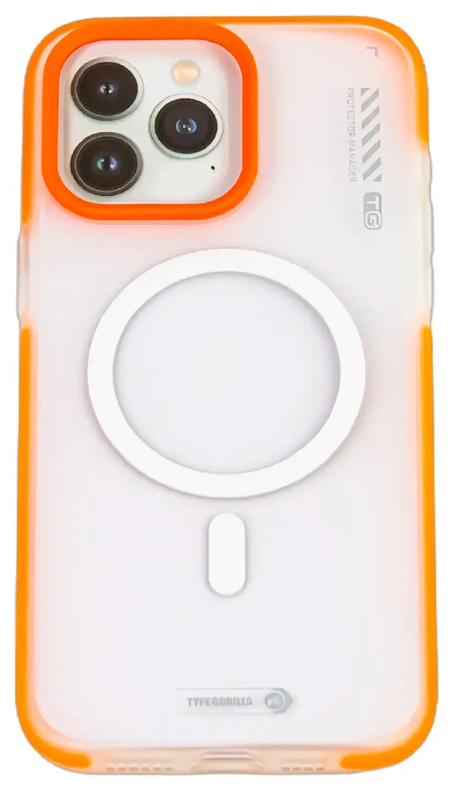 Чехол с магнитным покрытием Type Gorilla Dual Color iPhone15 pro Max, Orange-red (BL-T46-iP15PM-DC-OR-R)