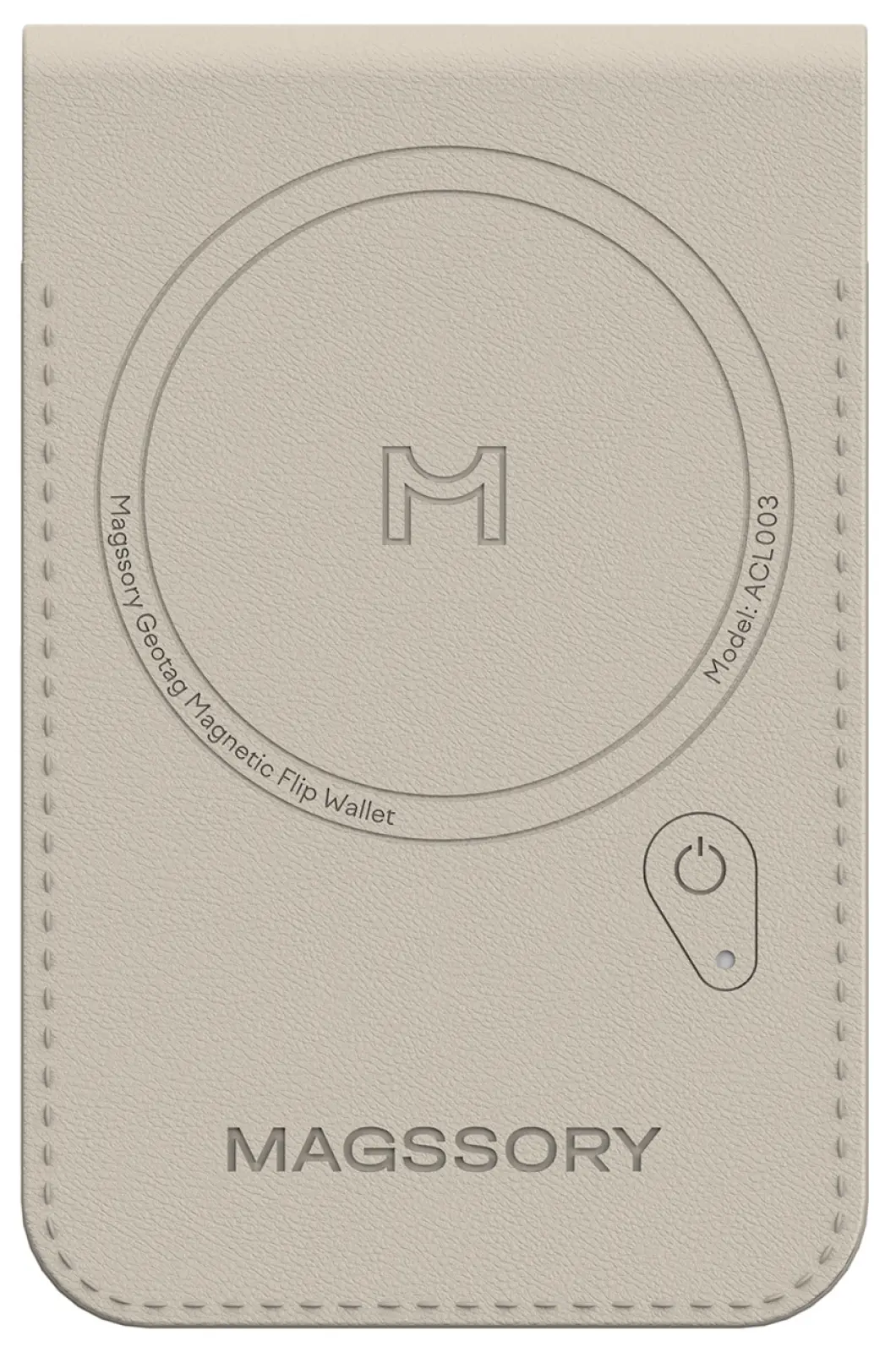 Кошелек-кардхолдер Magssory Geotag Magnetic Flip Wallet, совместимый с MagSafe и Find My, ivory (ACL003)