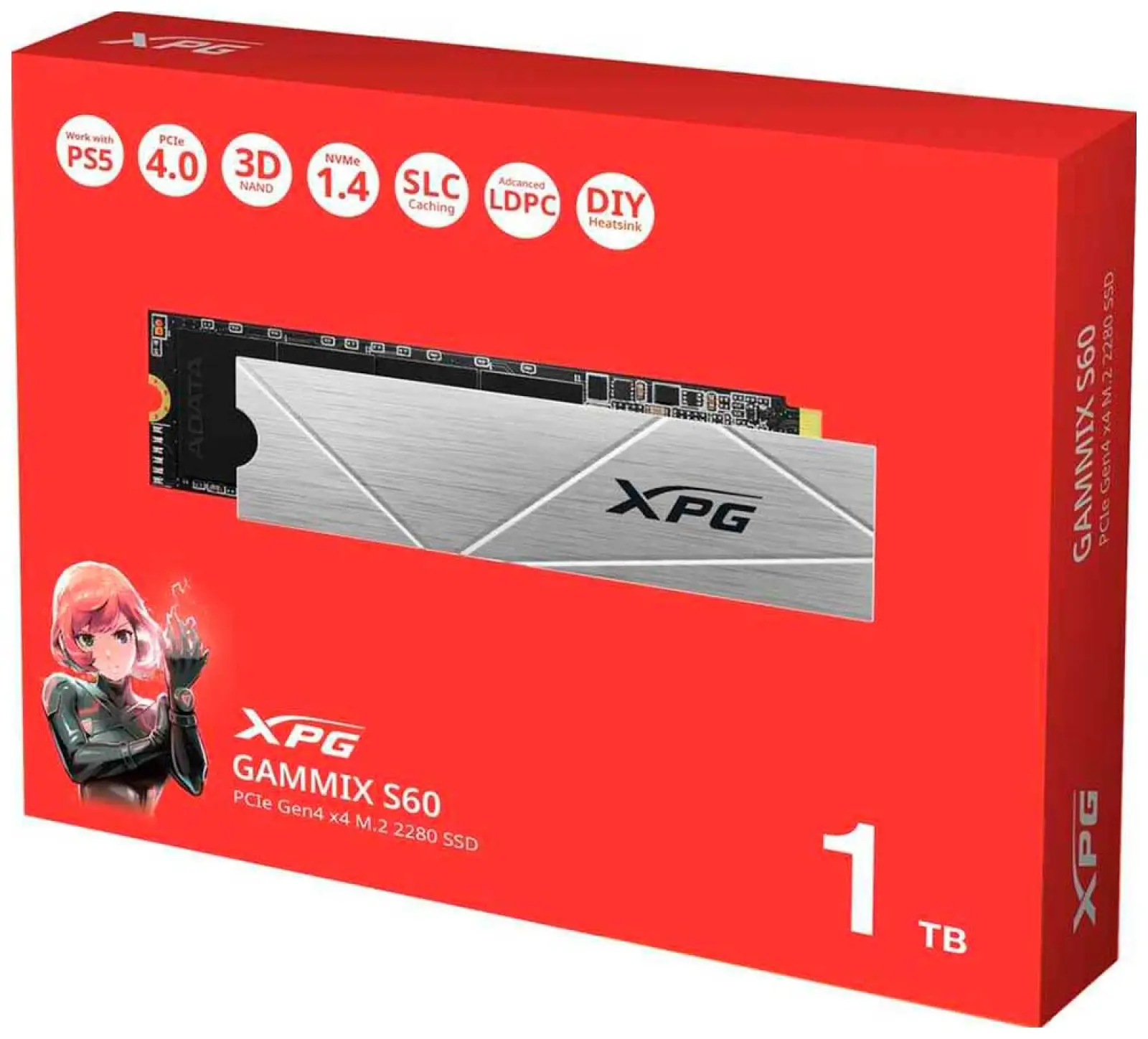 SSD накопитель Adata M.2 GAMMIX S60 BLADE 1024 Гб PCIe 4.0 (AGAMMIXS60-1T-CS)