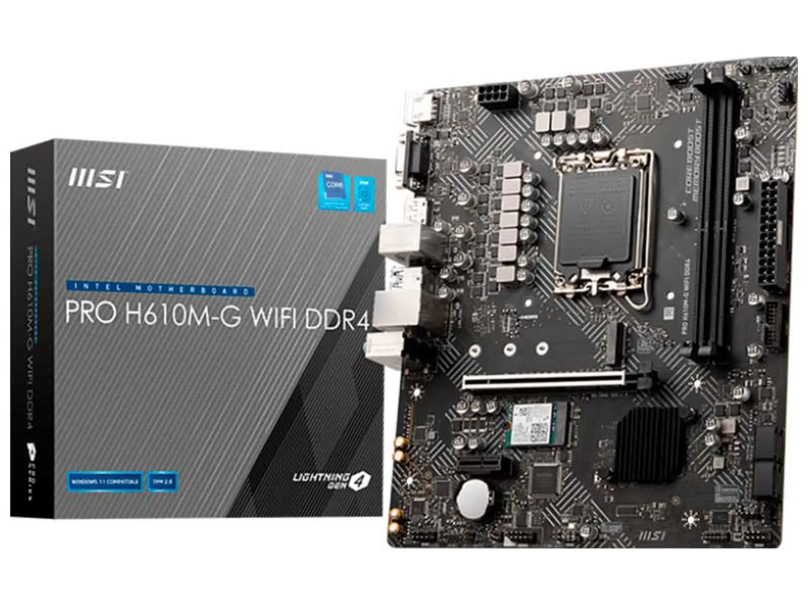 Материнская плата MSI PRO H610M-G WIFI DDR4 (LGA1700, mATX)
