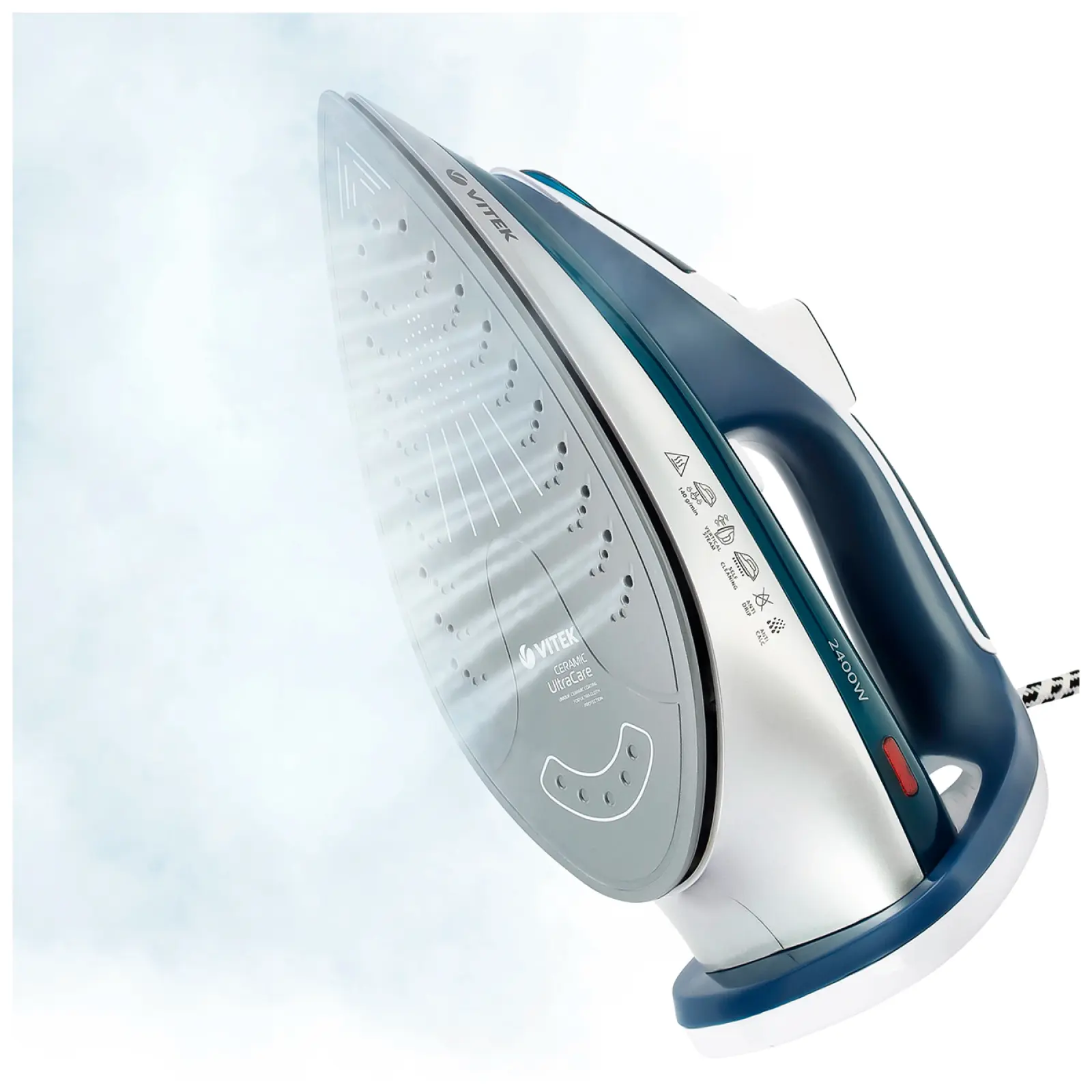 Утюг Vitek VT-8306, 2400 Вт, белый/зеленый