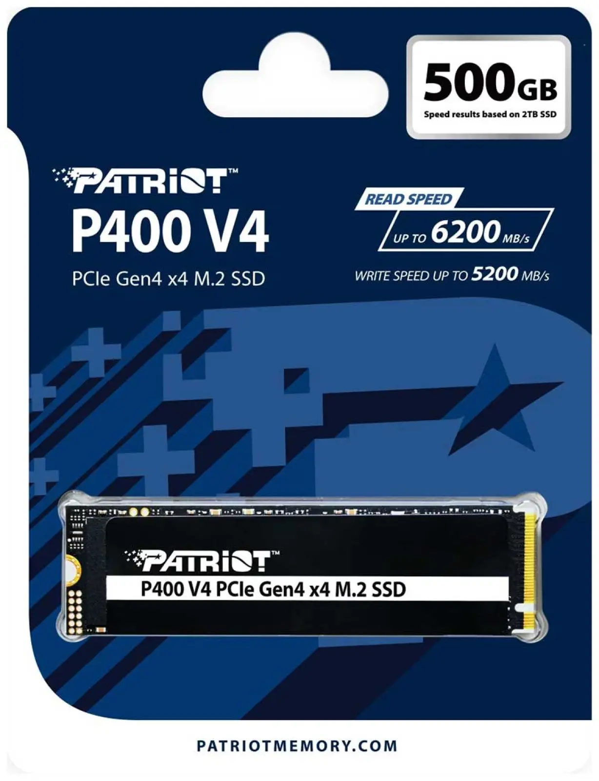 SSD накопитель Patriot Memory M.2 500GB P400 (P400VP500GM28H)