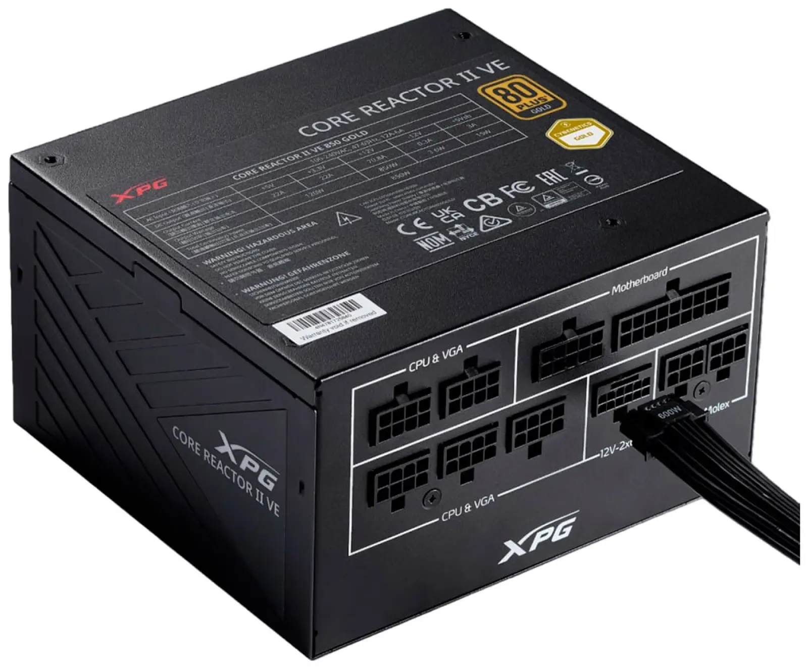 Блок питания XPG CORE REACTOR II VE 750W GOLD (COREREACTORIIVE750G-BKCEU)