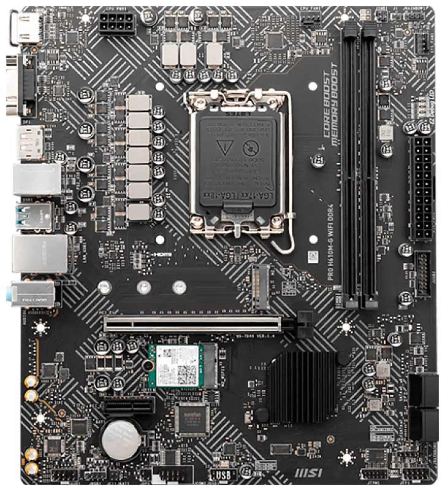 Материнская плата MSI PRO H610M-G WIFI DDR4 (LGA1700, mATX)