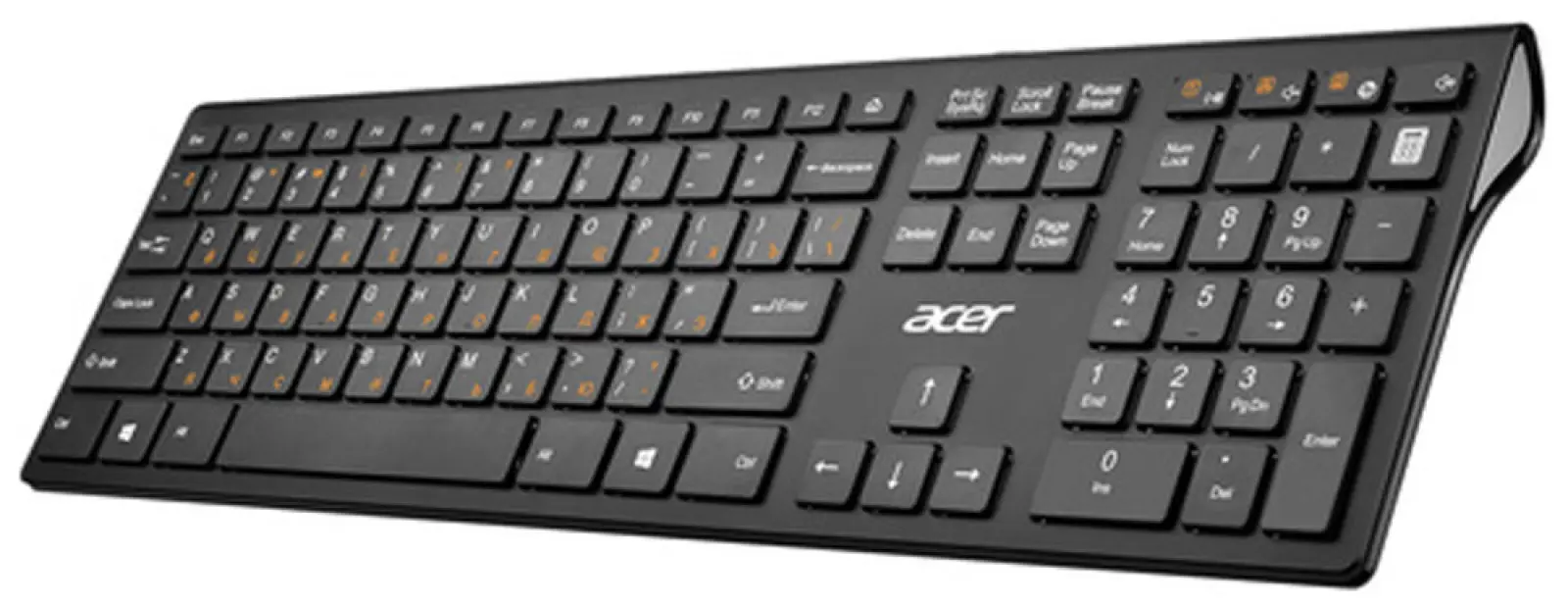 Клавиатура Acer OKR020 черный USB беспроводная slim Multimedia (ZL.KBDEE.004)