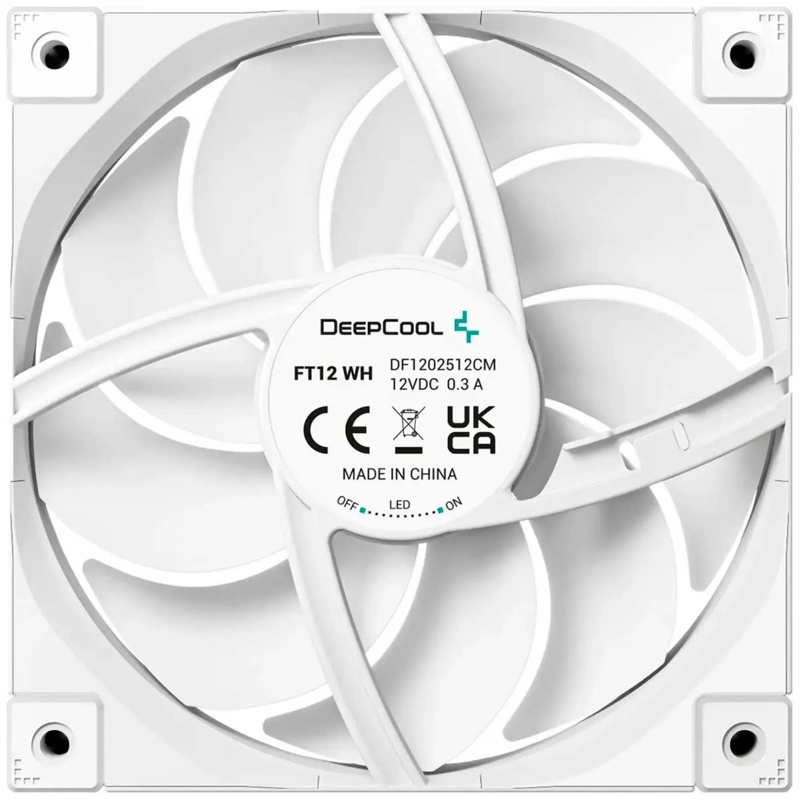 Вентилятор для корпуса Deepcool FT12 120mm белый (R-FT12-WHWPN1-G)