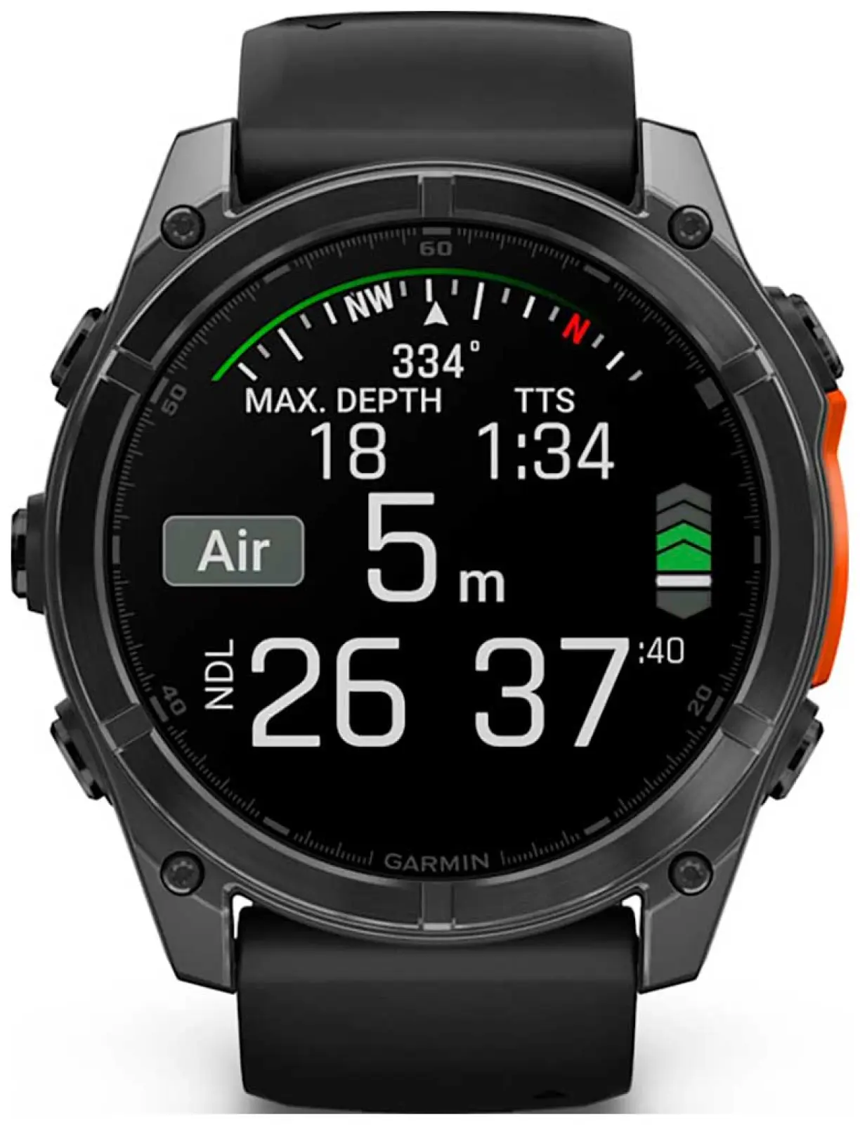 Смарт-часы Garmin Fenix 8 AMOLED, серый, черный, 51 мм