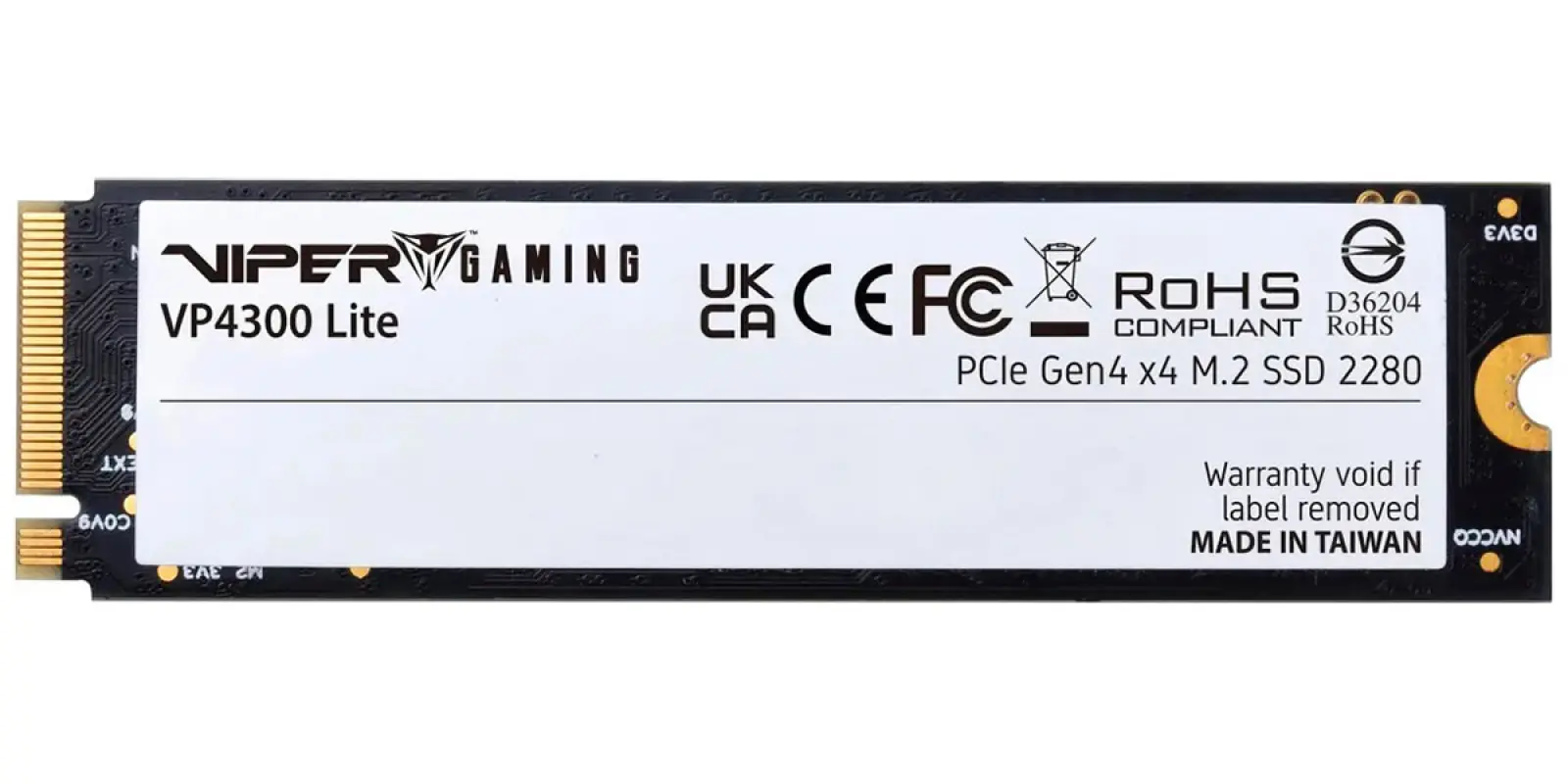 SSD накопитель Patriot Memory M.2 Viper VP4300 Lite 500 Гб PCIe 4.0 (VP4300L500GM28H)