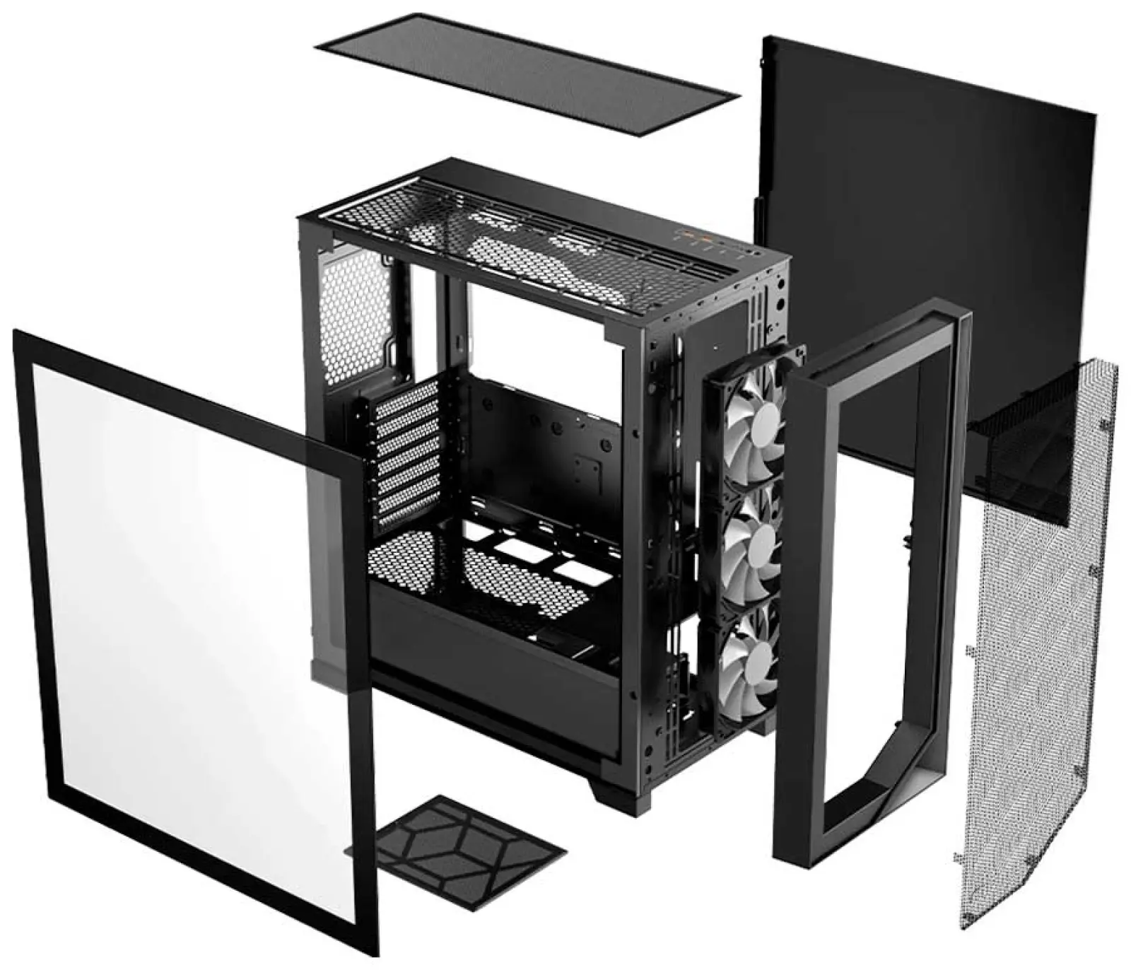 Компьютерный корпус PCCooler C3D510 BK ARGB черный (C3D510-BKP3-GL)