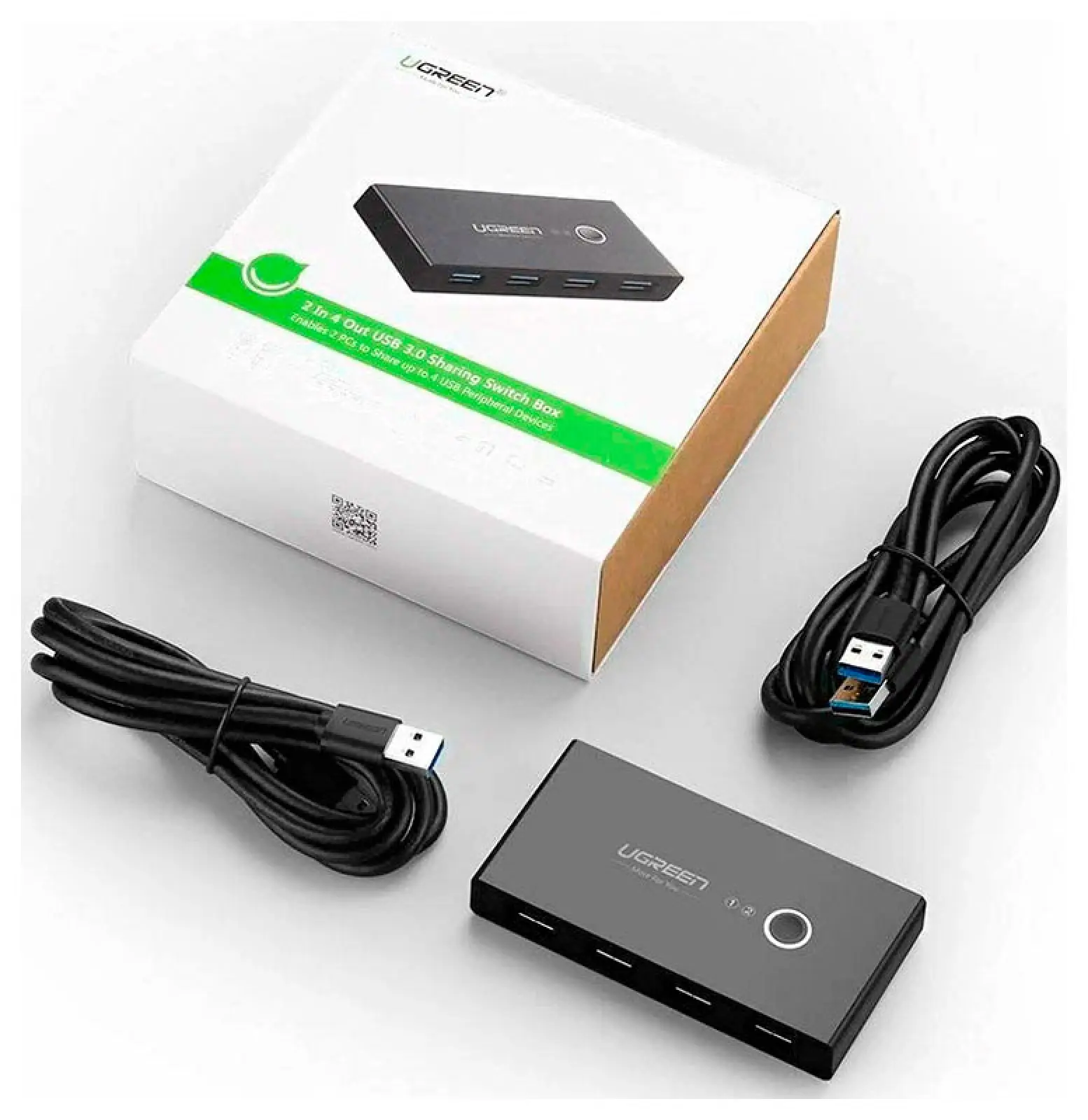 Разветвитель портов с переключателем Ugreen 4 х USB 3.0 (30768)