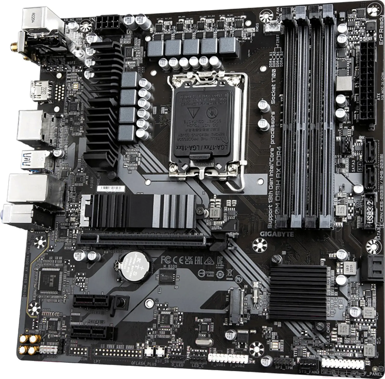 Материнская плата Gigabyte B760M DS3H AX DDR4 (LGA1700, mATX)