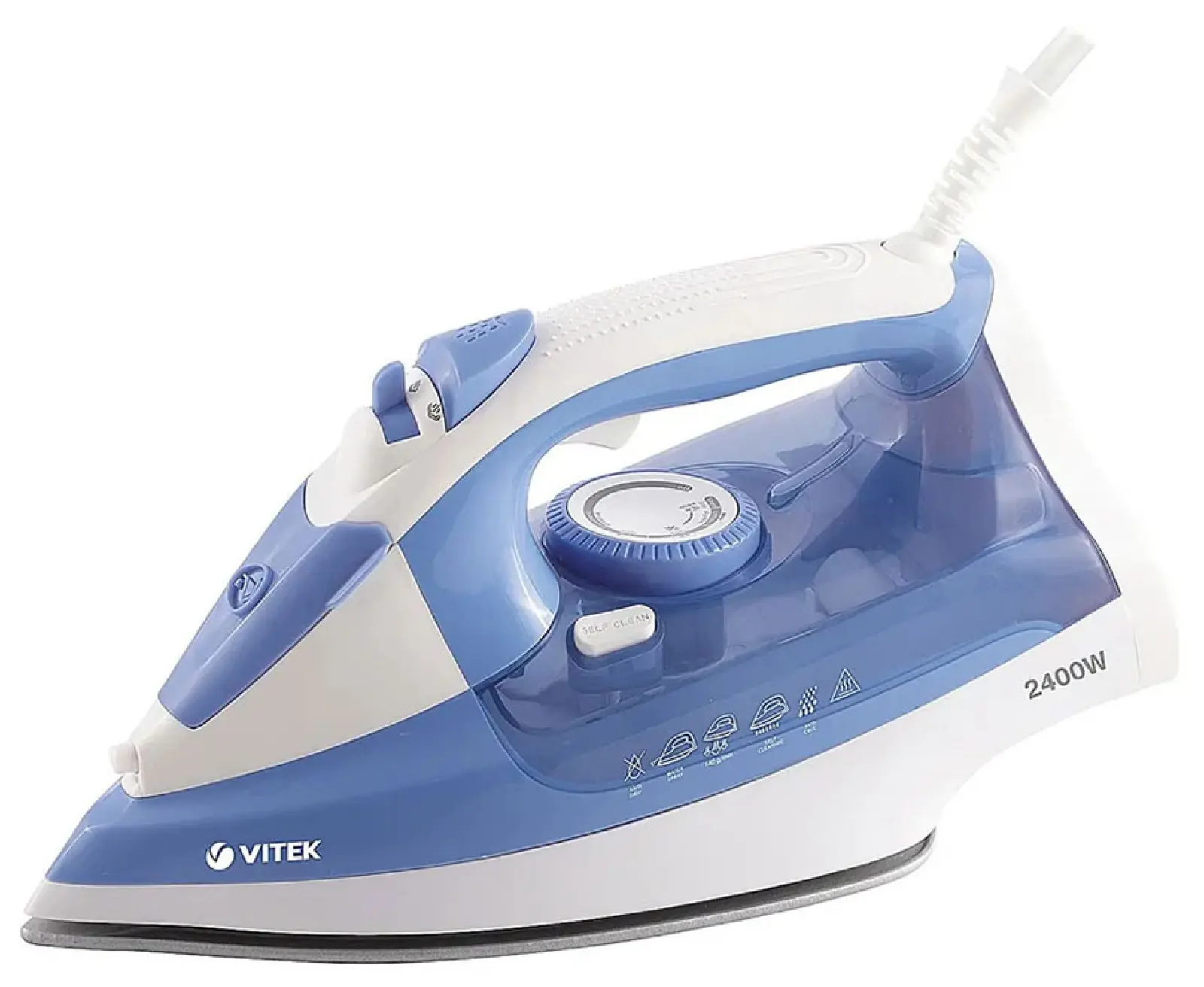 Утюг Vitek VT-8330 2400Вт белый/голубой