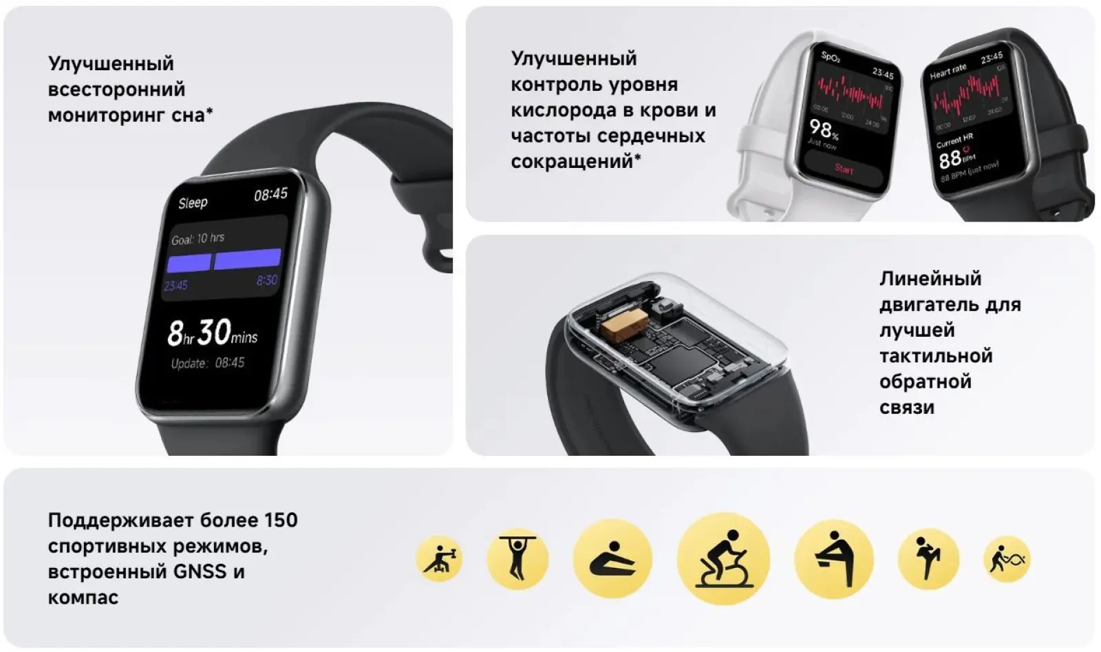 Фитнес-браслет Xiaomi Smart Band 9 Pro, AMOLED, Obsidian Black