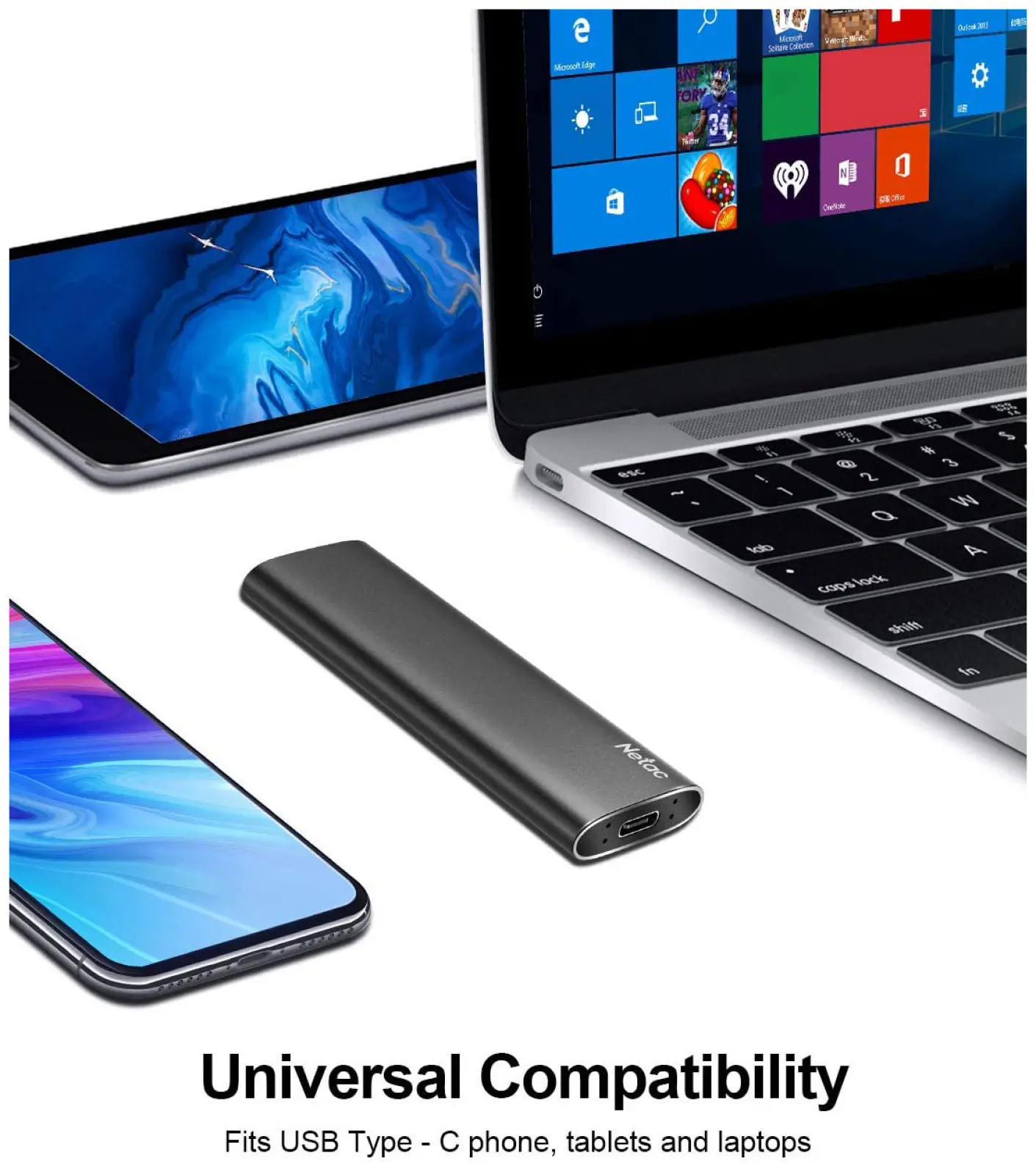 Внешний SSD диск Netac 500Gb Z SLIM (NT01ZSLIM-500G-32BK)