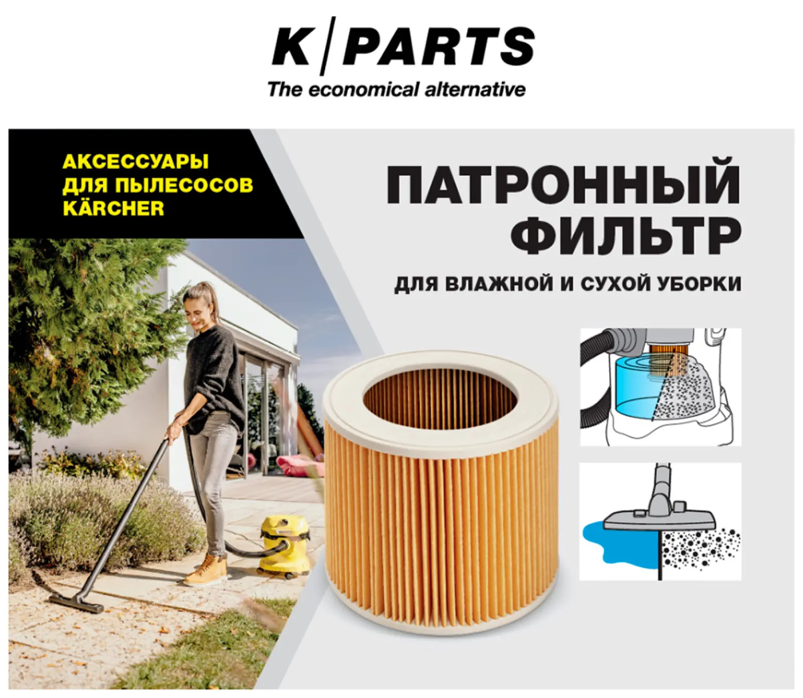 Патронный фильтр Karcher для WD 2-3/SE K-Parts