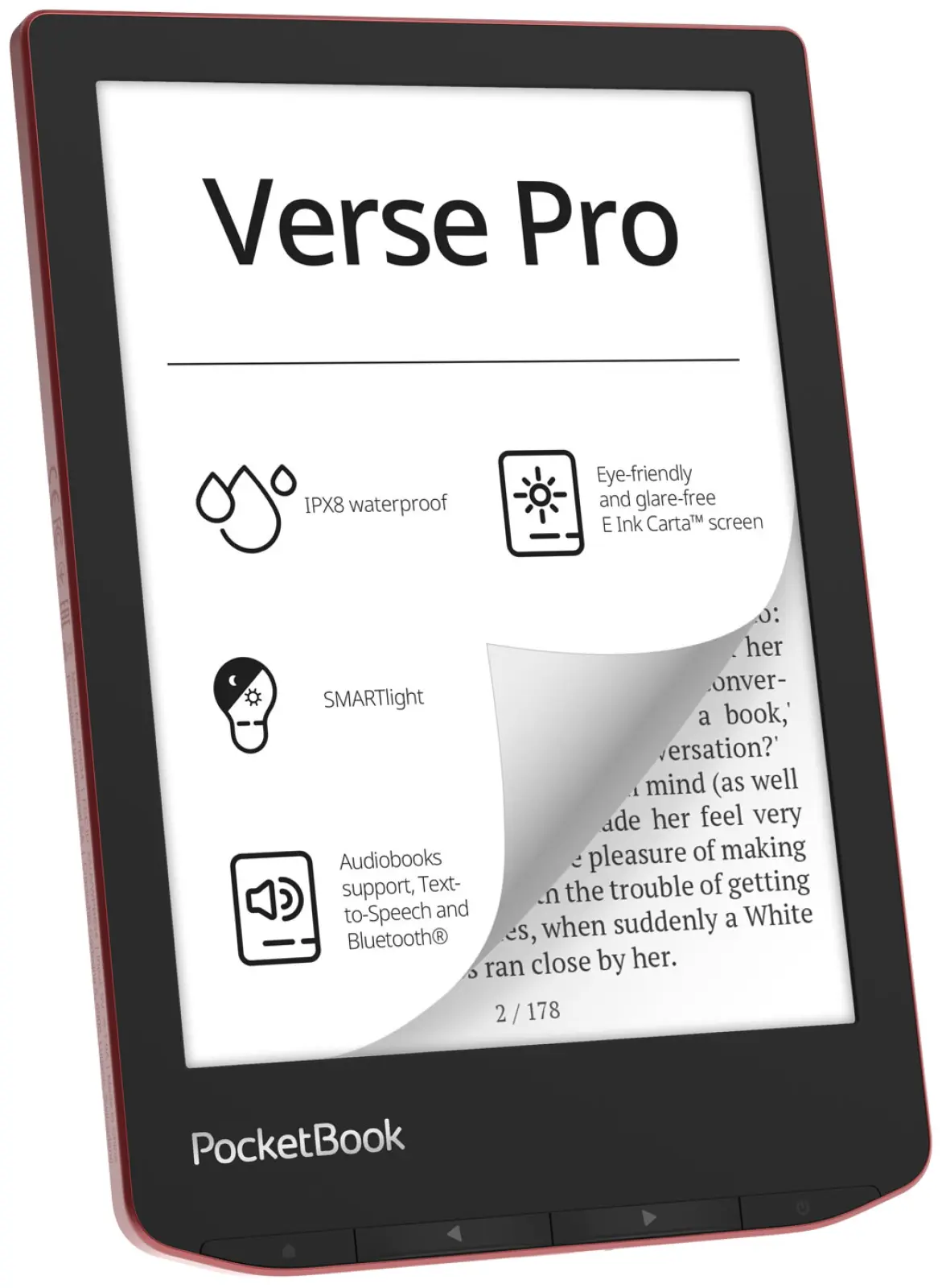 Электронная книга PocketBook 634 Verse Pro Passion Red (PB634-3-WW)
