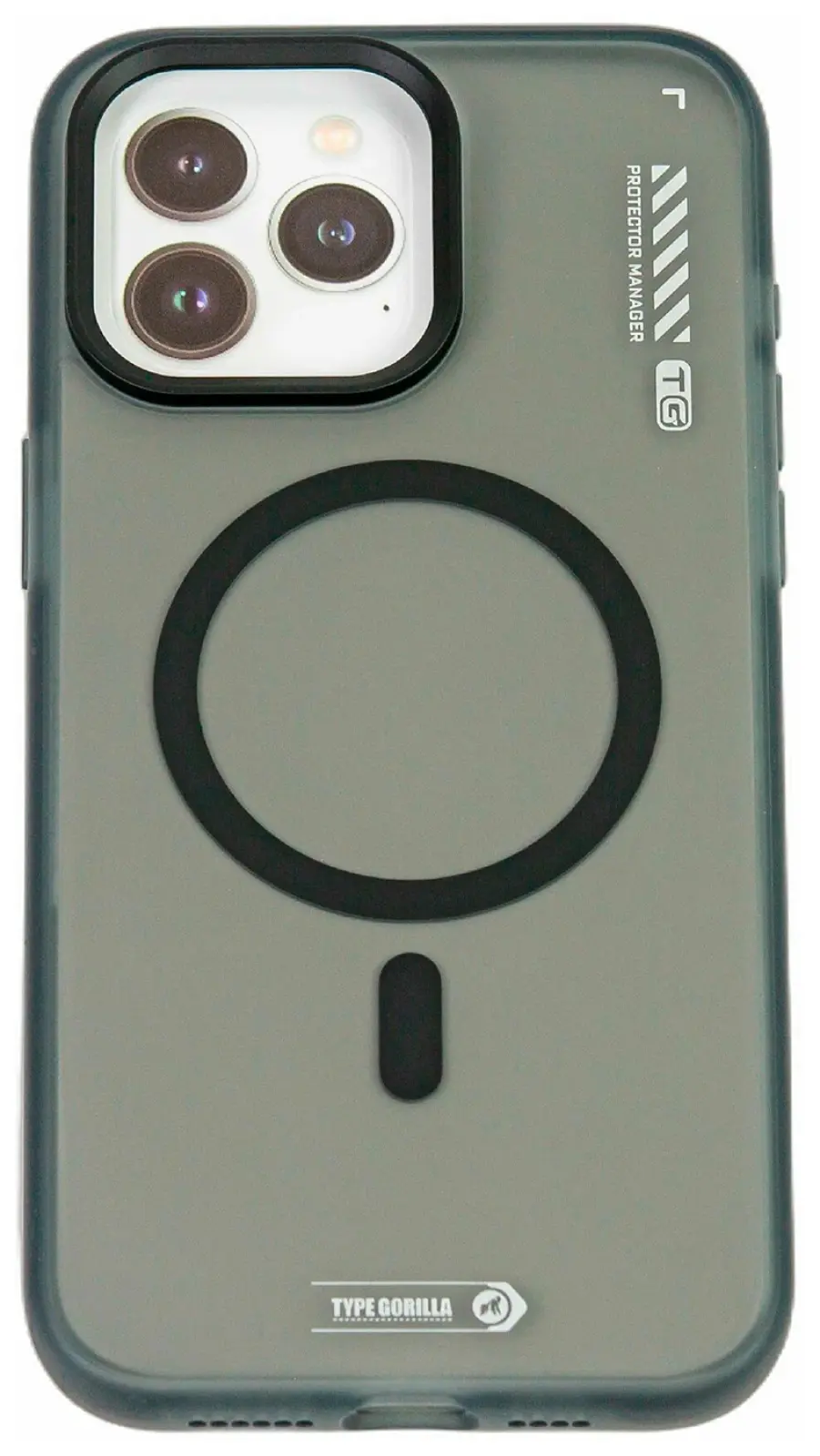 Чехол с магнитным покрытием Type Gorilla Dual Color iPhone15 pro Max, Black (BL-T46-iP15PM-DC-BK)