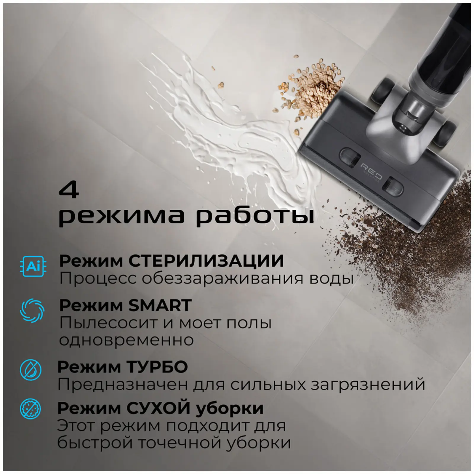 Пылесос вертикальный Red Solution Aqua W3500
